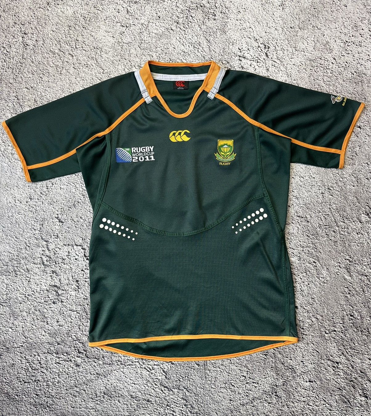 Canterbury of New Zealand Canterbury South Africa Rugby Jersey 2011 World Cup Shirt XL Size US XL / EU 56 / 4 - 1 Thumbnail