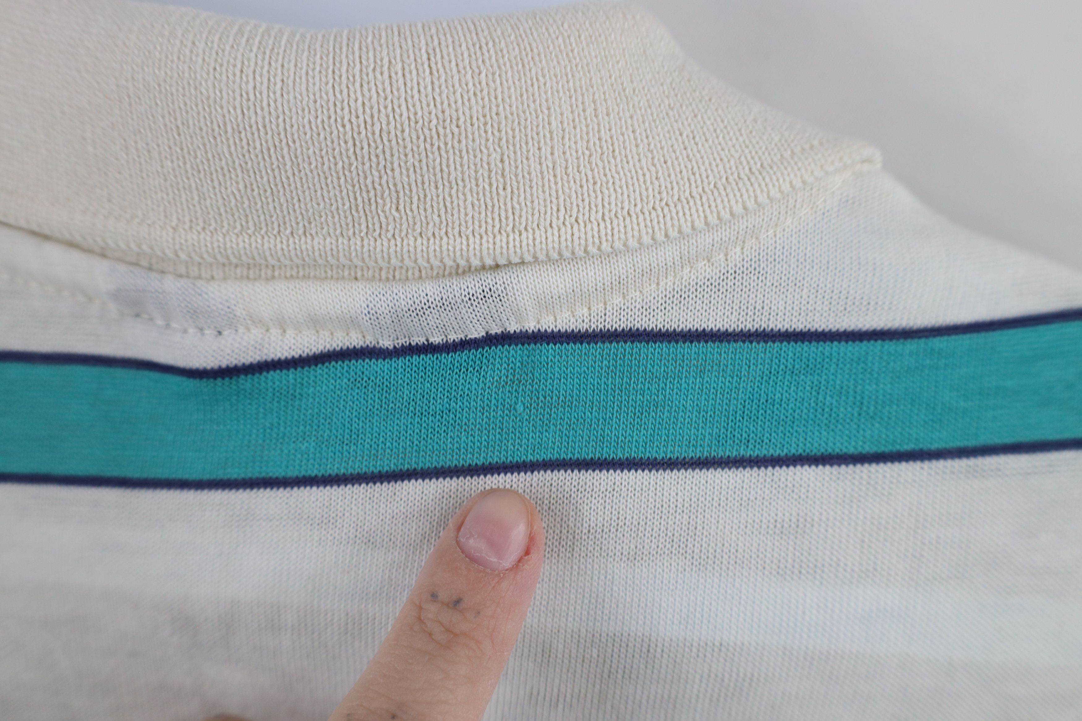 Vintage Vintage 70s Streetwear Sheer Thin Striped Polo Shirt USA Size US M / EU 48-50 / 2 - 8 Thumbnail