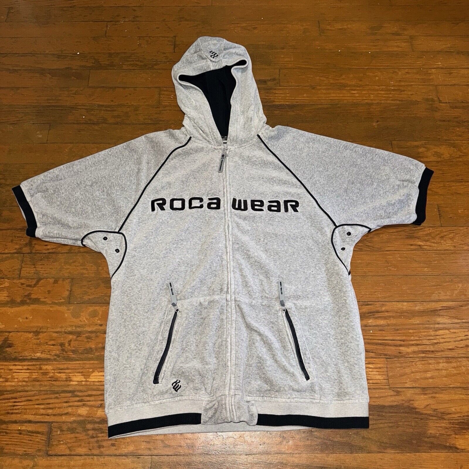 Rocawear Vintage Y2K Rocawear Short Sleeve Hooded Zip Up Sweatsuit