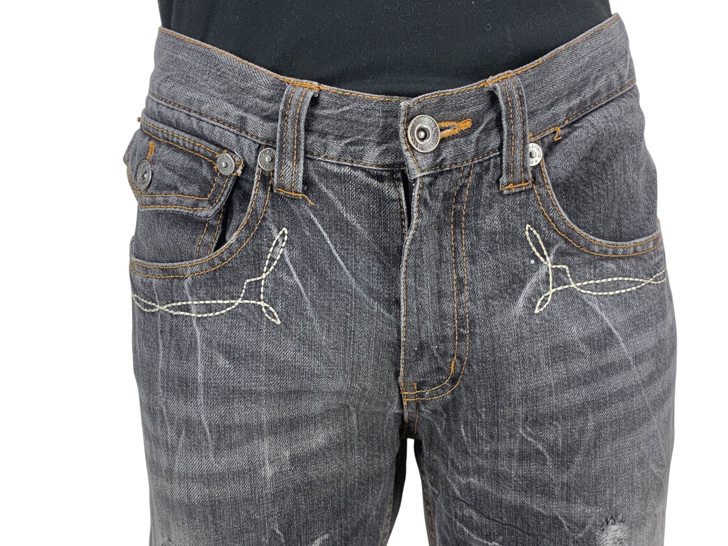 Other Antfui Denim Jeans Twisted Seam Bondage Goth Pants Size US 30 / EU 46 - 5 Thumbnail