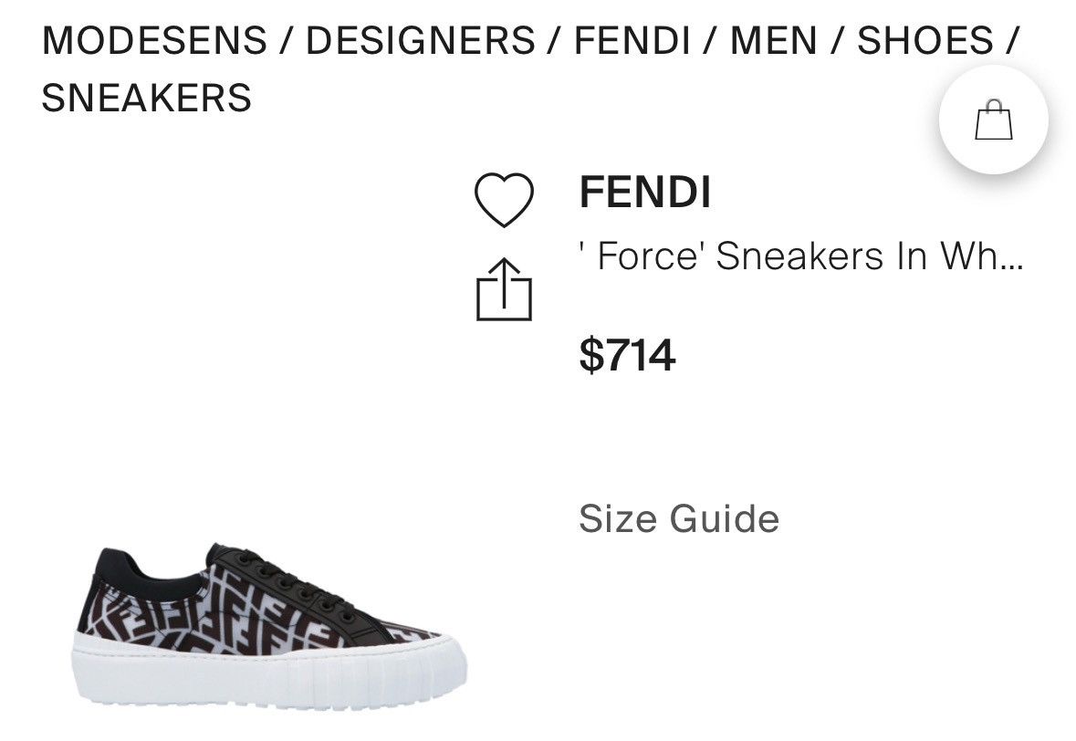 Fendi Fendi Force Monogram Low-Top Sneaker Size US 11 / EU 44 - 3 Thumbnail