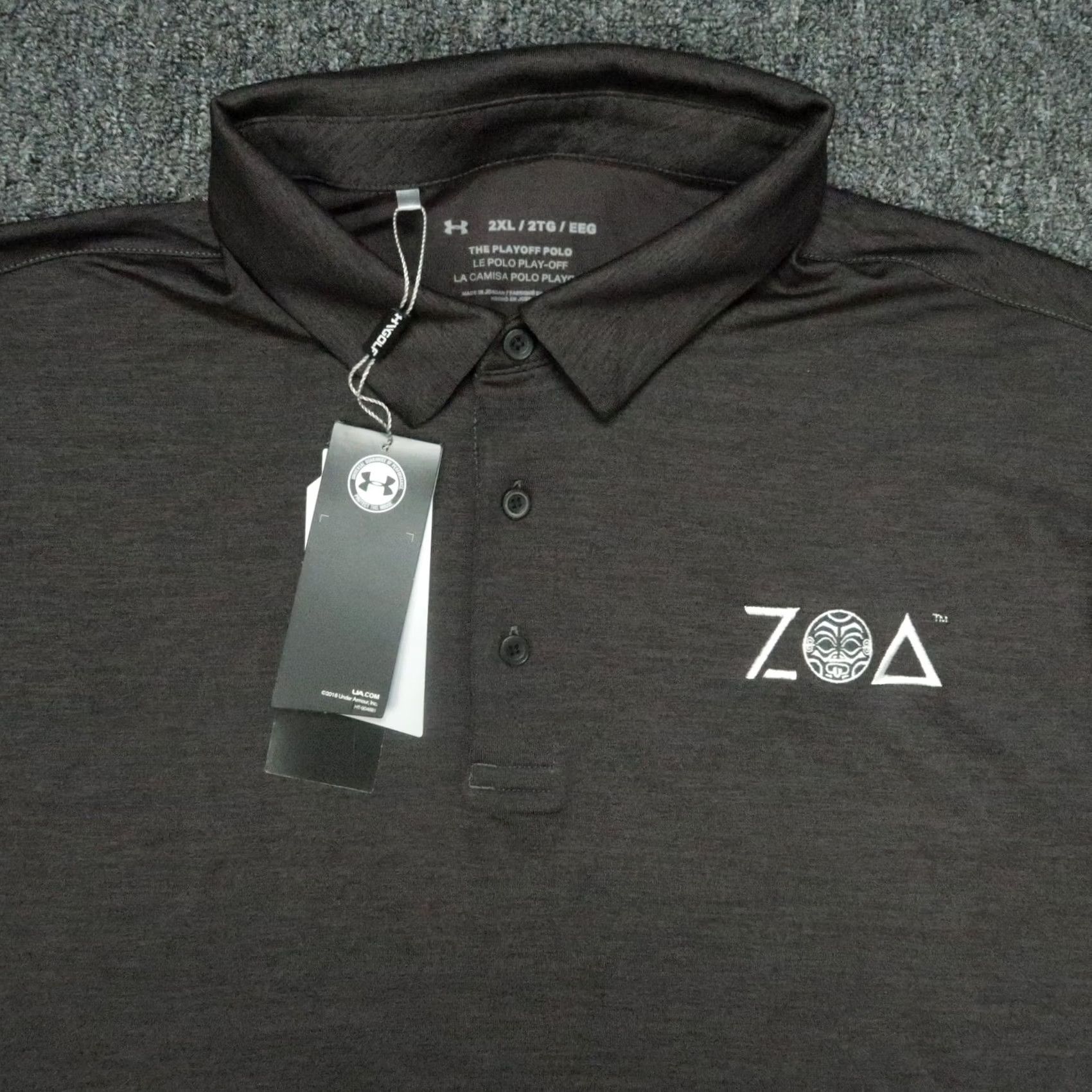 Under Armour Under Armour Polo Shirt Mens XXL Gray Short Sleeve The Playoff ZOA Rock Embroidery Golf Athletic Breathable Moisture Wicking 2XL Redefined Fit Size US XXL / EU 58 / 5 - 2 Thumbnail