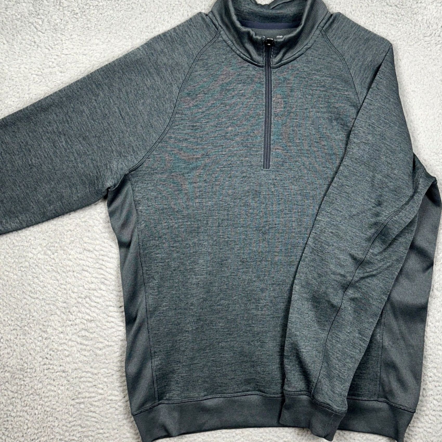 Under Armour Under Armour Sweatshirt Mens Large Grey ColdGear Quarter Zip Pullover Loose Fit Size US L / EU 52-54 / 3 - 2 Thumbnail