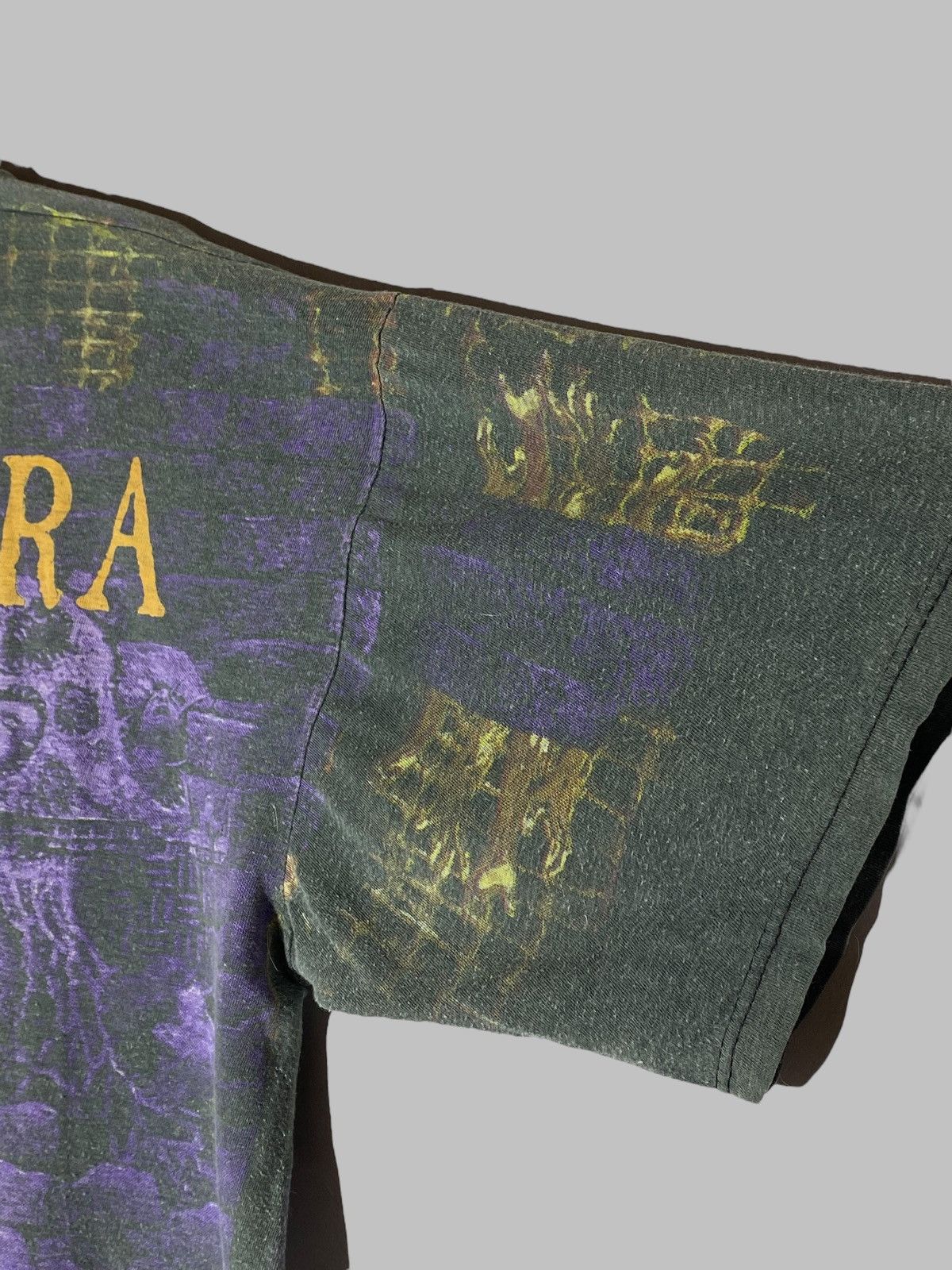 Band Tees Vintage 90s Sepultura All Over Print Blue Grape Tag T-shirt Size US XL / EU 56 / 4 - 17 Thumbnail