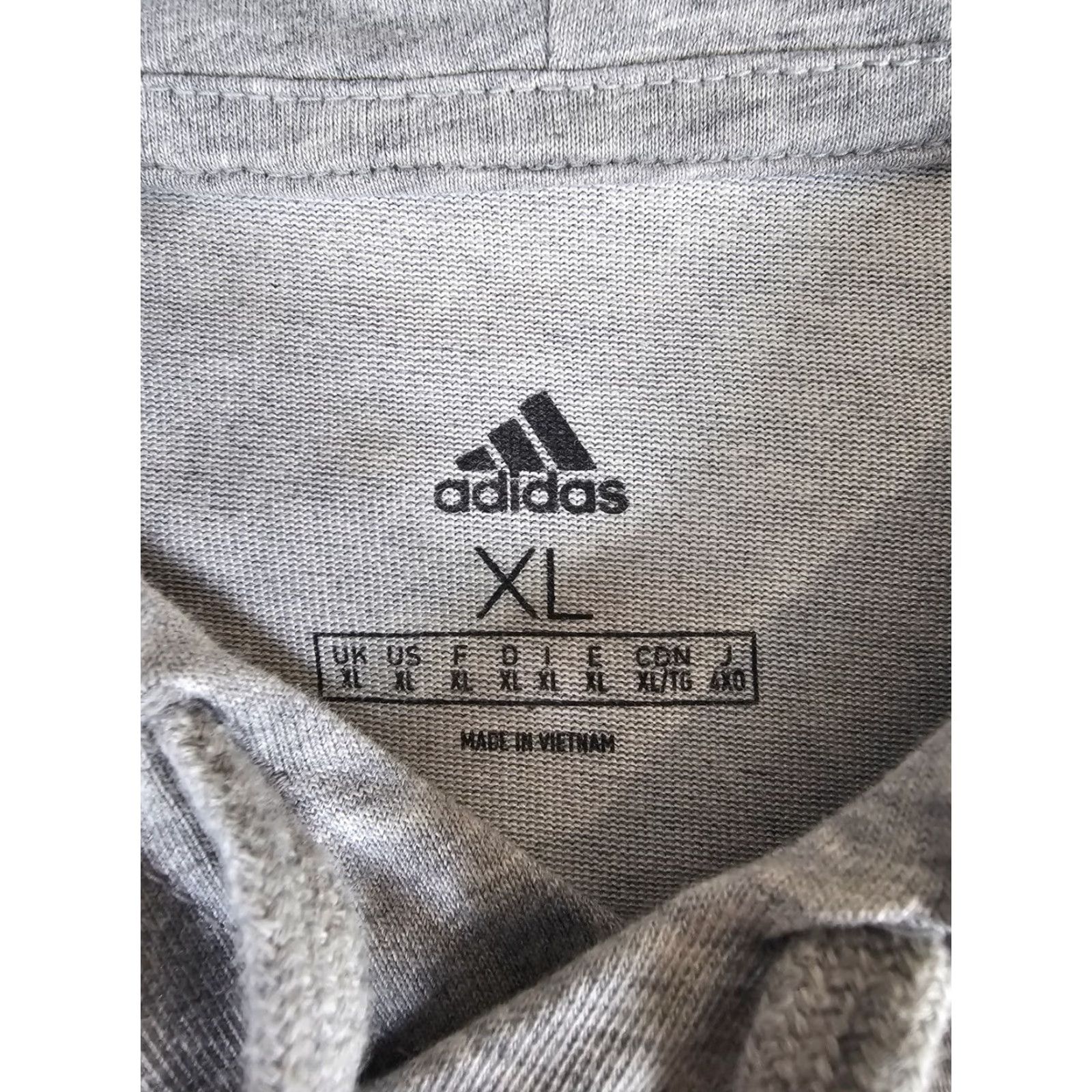 Adidas Adidas Signature Long Sleeve Hooded Jumper T-Shirt Mens XL Gray/Black Size US XL / EU 56 / 4 - 5 Thumbnail