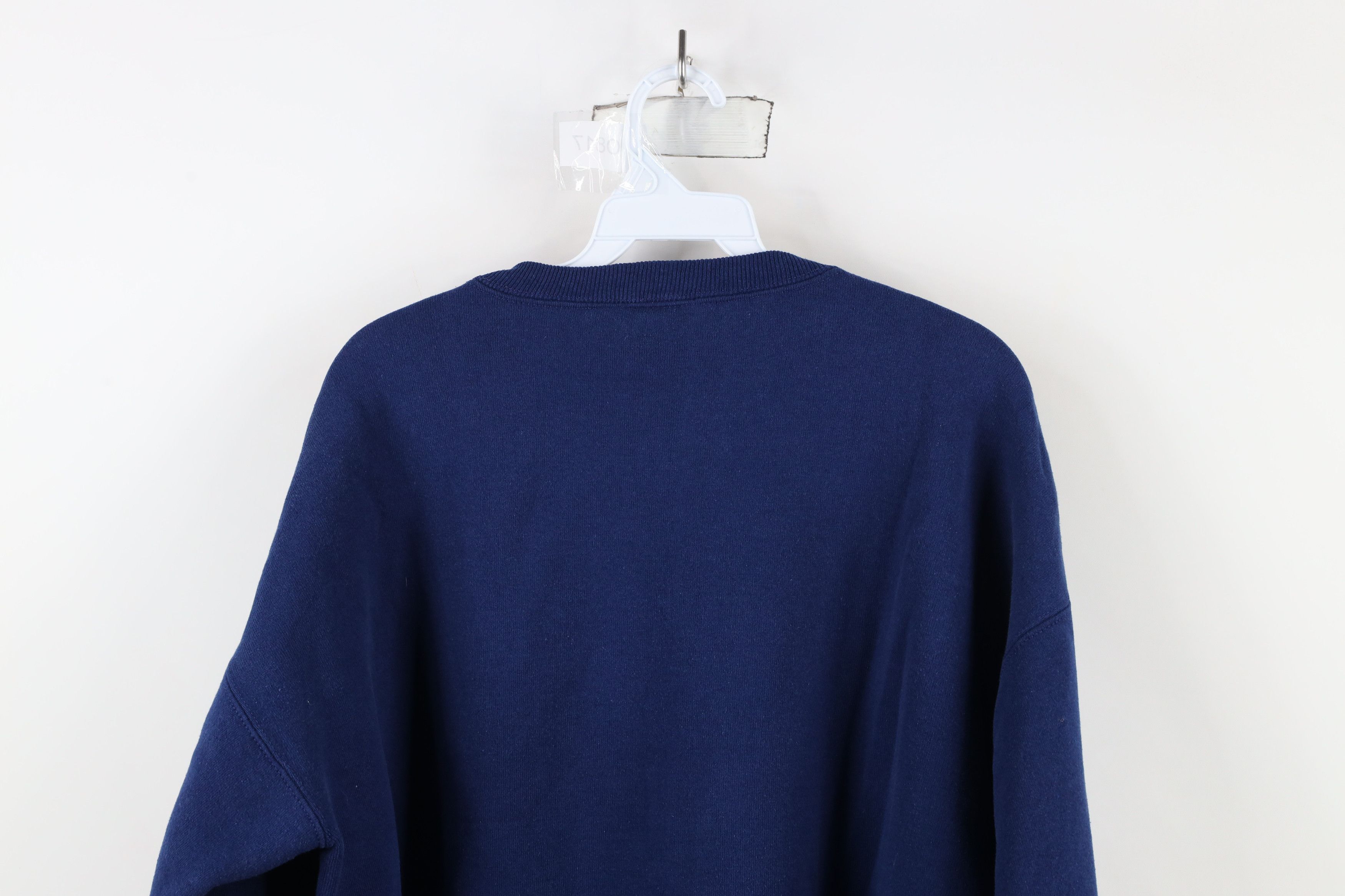 Vintage Vintage 90s Streetwear Blank Crewneck Sweatshirt Blue USA Size US XXL / EU 58 / 5 - 13 Thumbnail