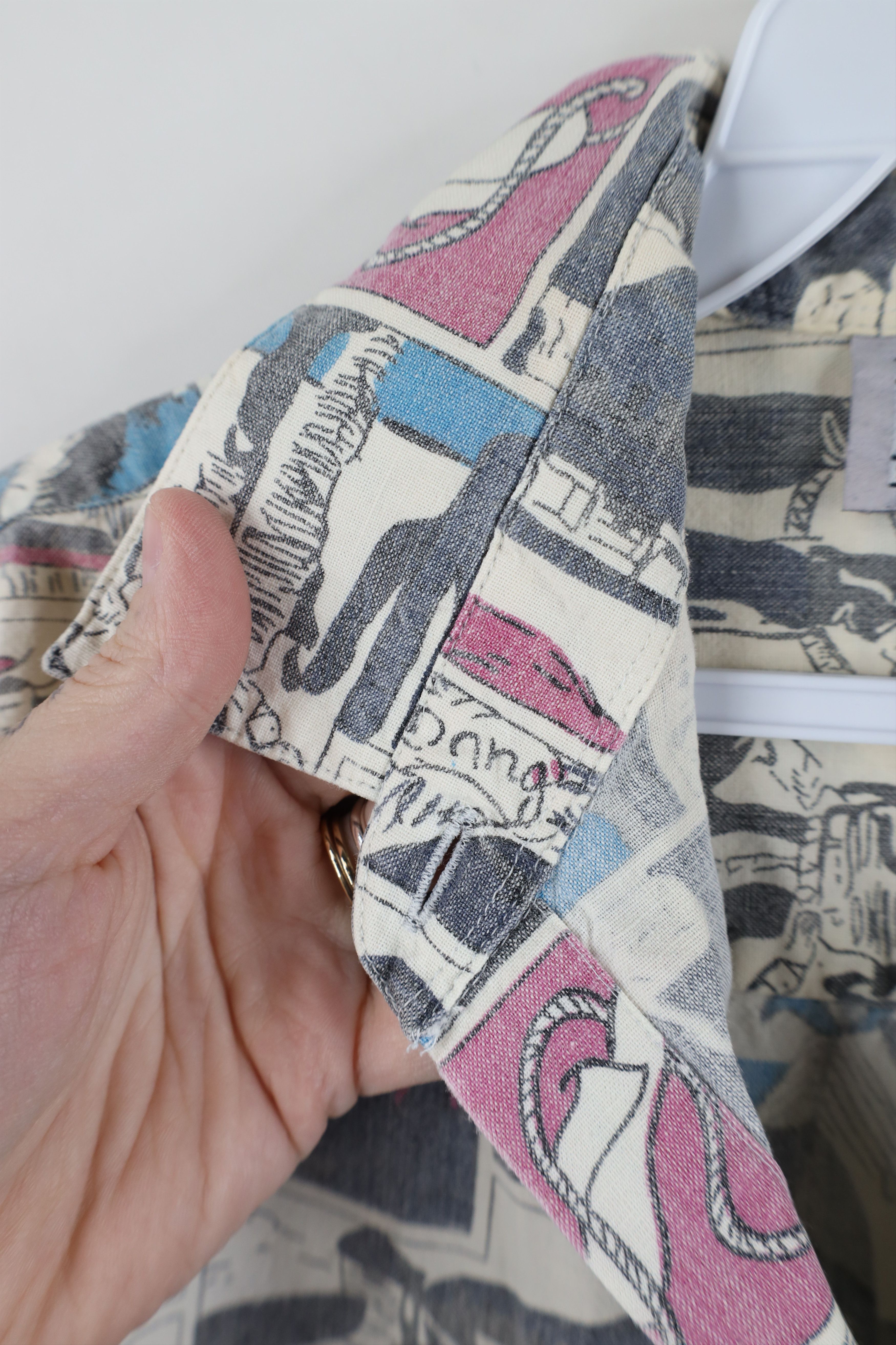 Vintage Vintage 90s Streetwear All Over Print Camp Button Shirt Size S / US 4 / IT 40 - 8 Thumbnail