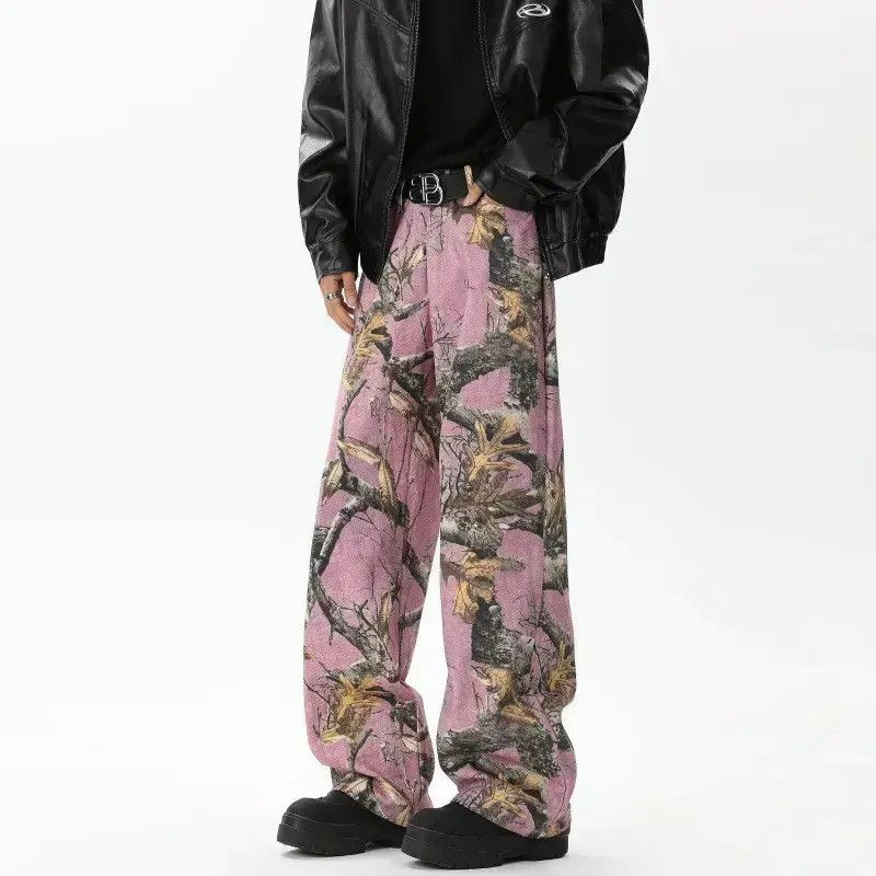 Japanese Brand Retro straight camouflage graffiti jeans Size US 32 / EU 48 - 4 Thumbnail