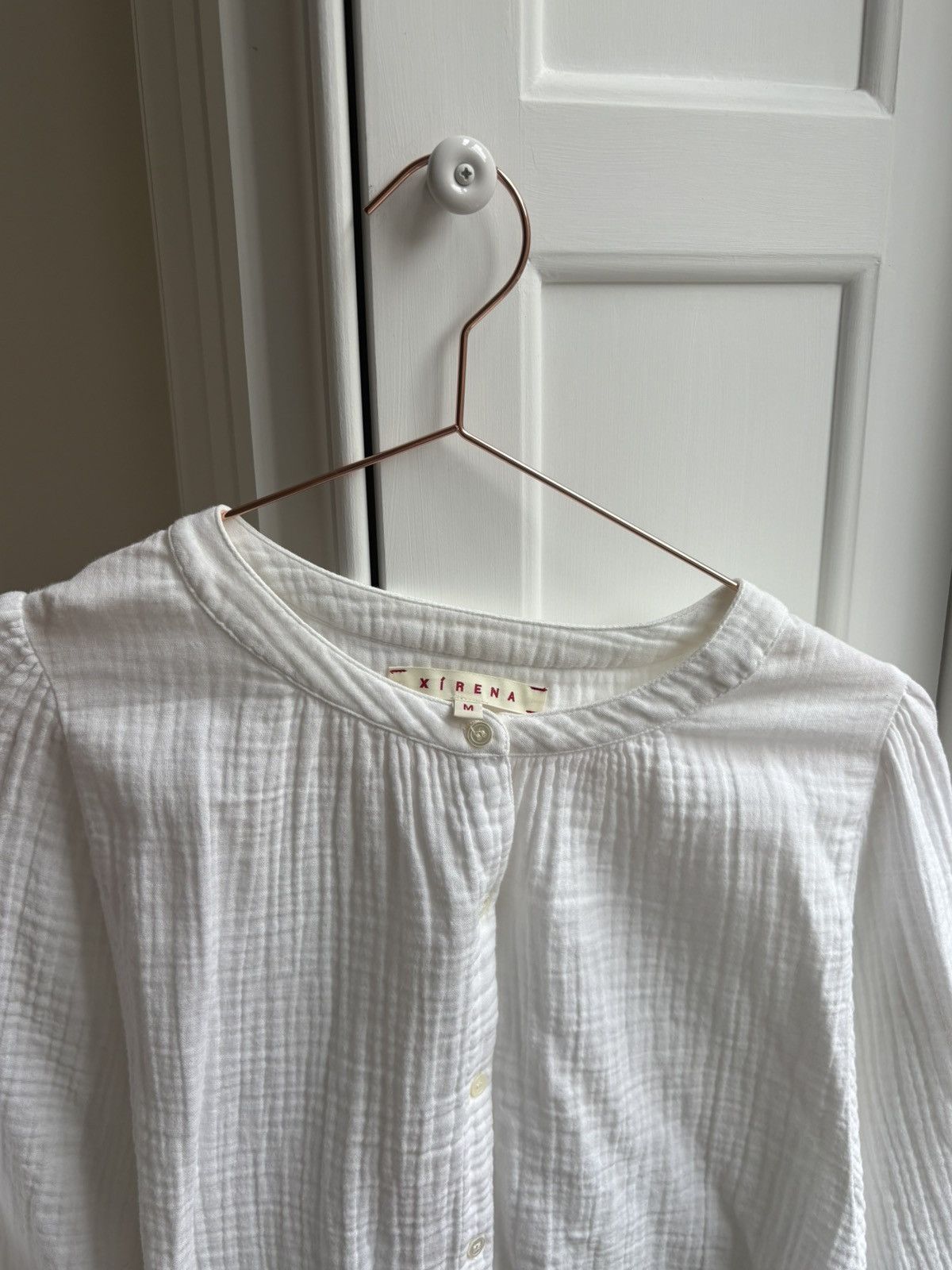 Xirena Medium Classic Xirena White Gauze Button Up Size S / US 4 / IT 40 - 3 Thumbnail
