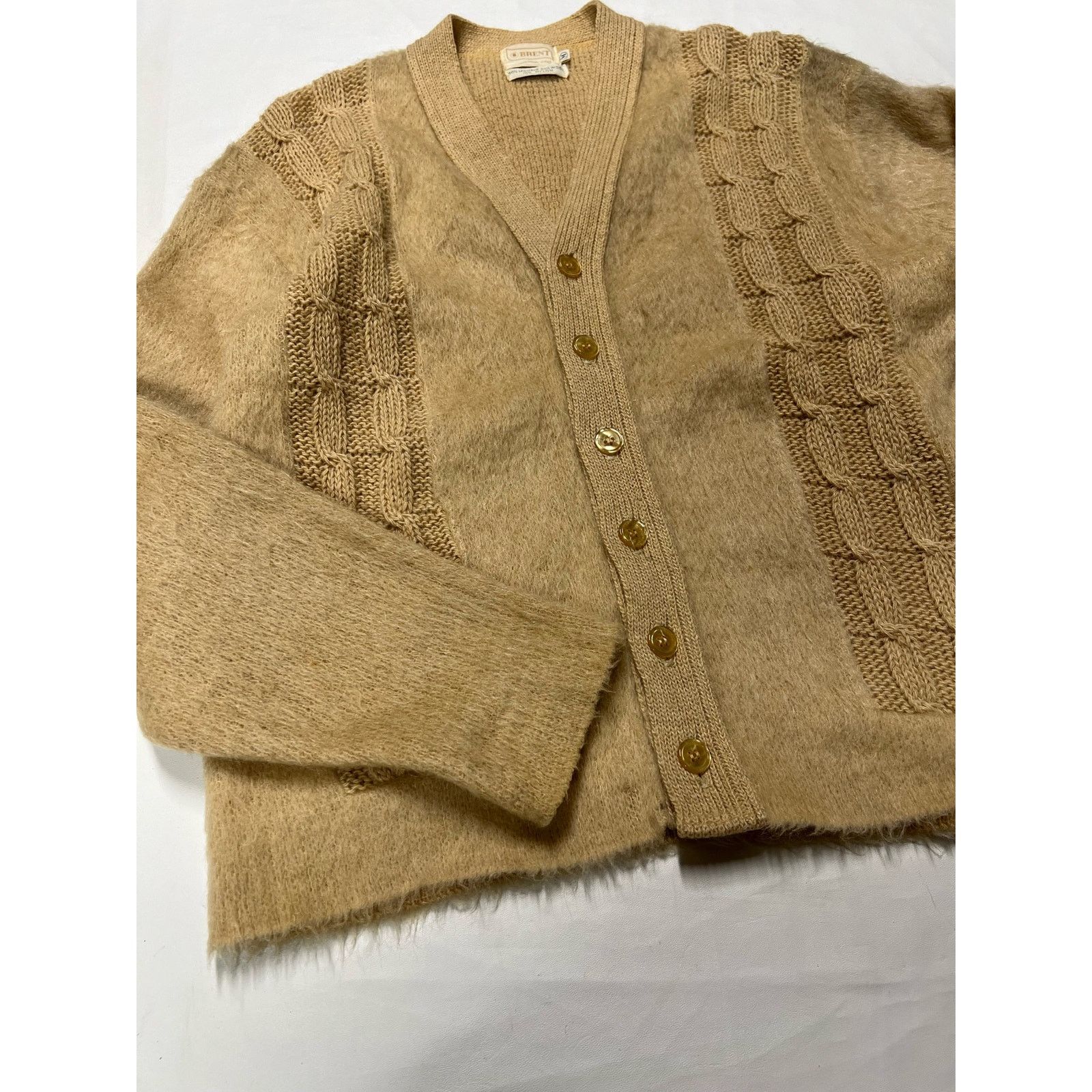 Vintage Vintage Brent Montgomery Ward Mohair Shag Cardigan Size US M / EU 48-50 / 2 - 2 Thumbnail