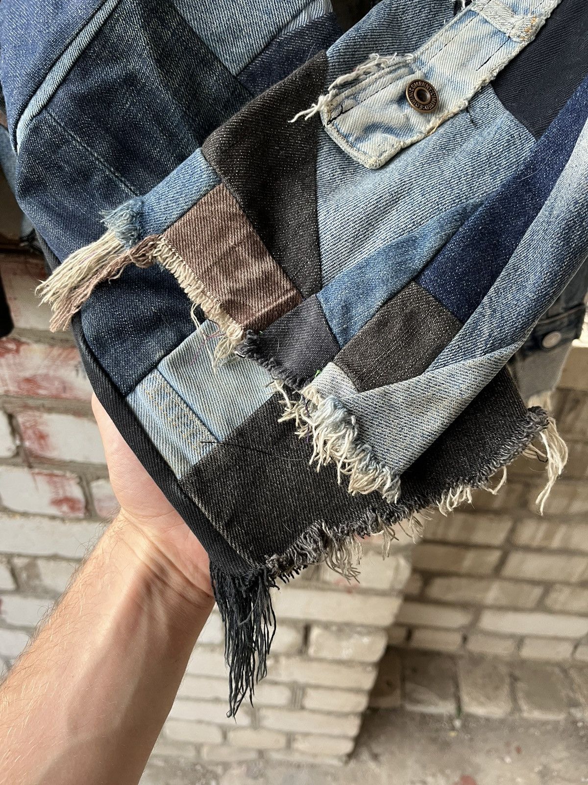 Japanese Brand × Levi's × Vintage Vintage Levi’s Rare denim patchwork jacket 501 pants Size US XL / EU 56 / 4 - 19 Thumbnail