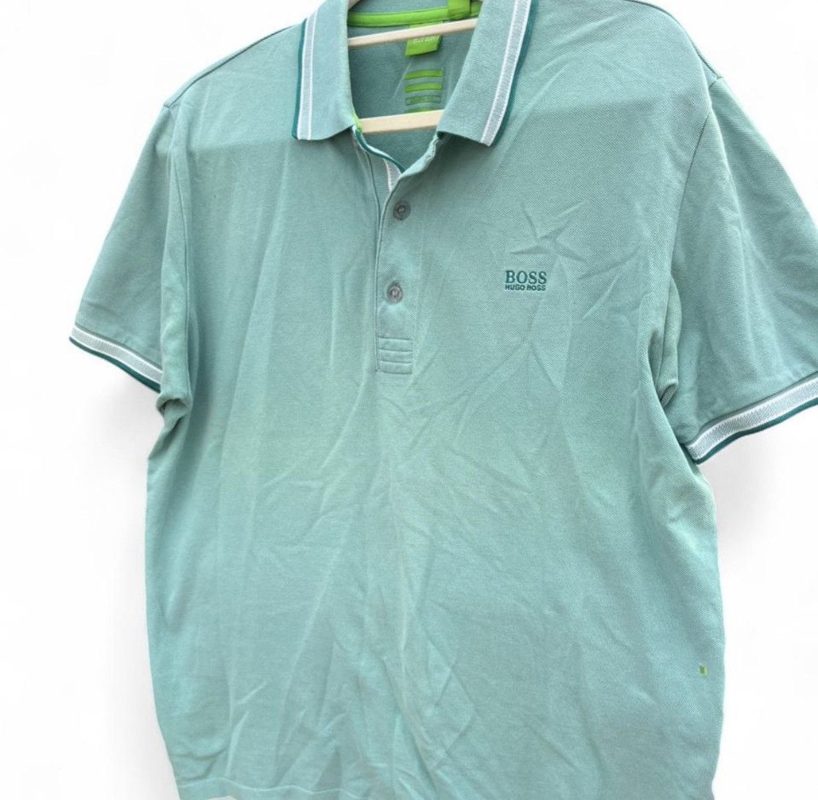 Hugo Boss Hugo Boss Green Label Polo Shirt Green Modern Fit Size US XL / EU 56 / 4 - 2 Thumbnail
