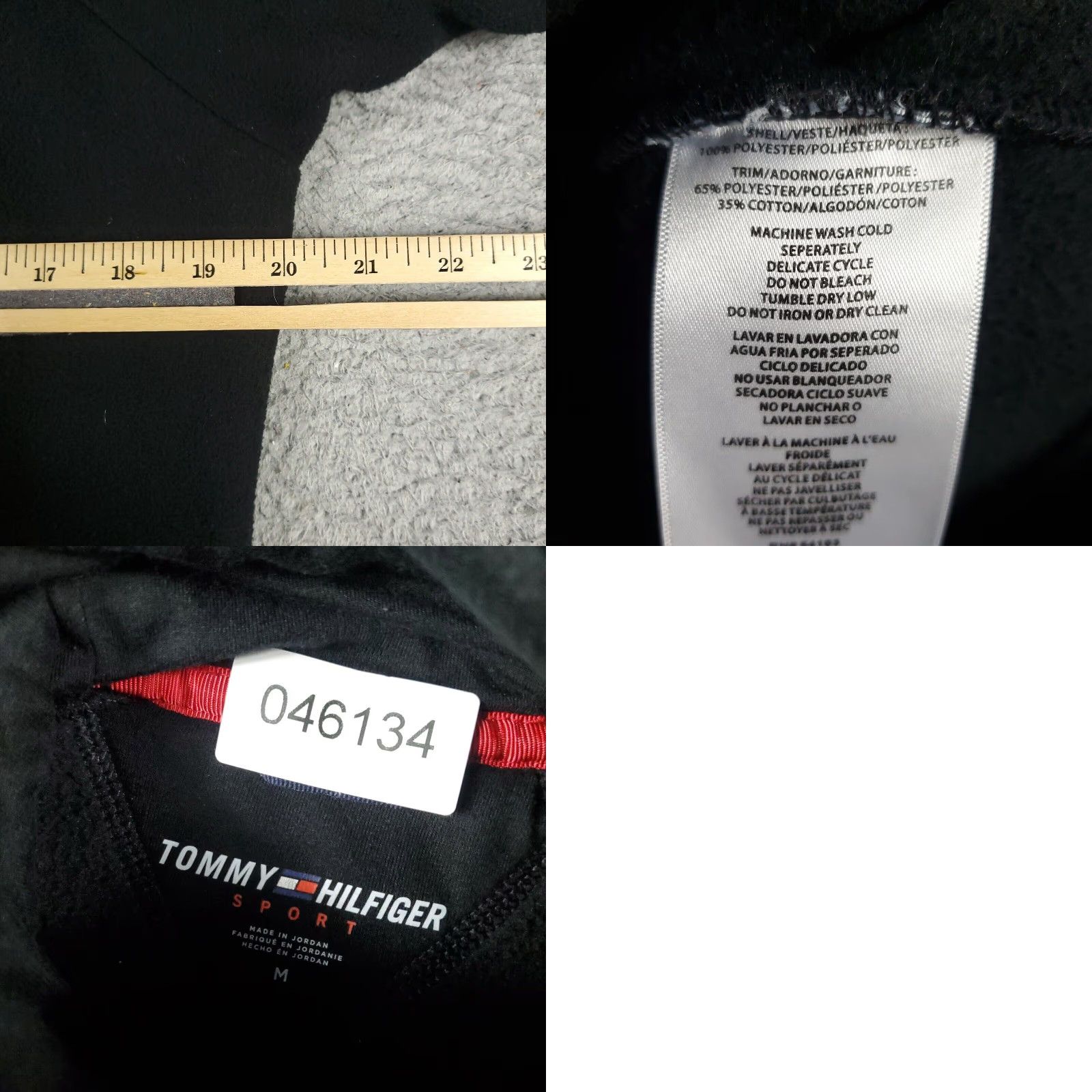 Tommy Hilfiger Tommy Hilfiger Full Zip Hoodie Sweater Womens Medium Black Cotton Size M / US 6-8 / IT 42-44 - 8 Thumbnail