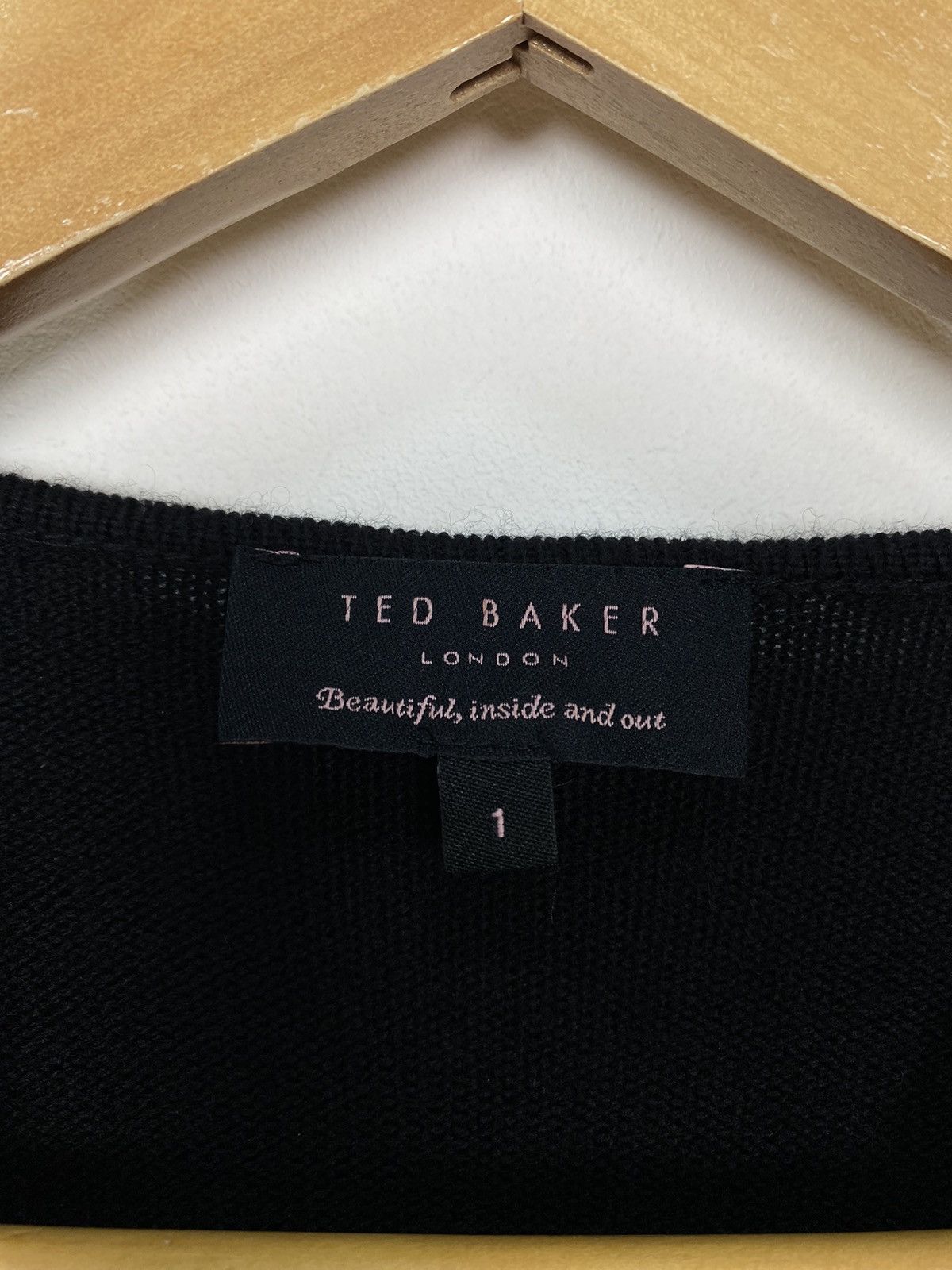 Ted Baker TED BAKER Women’s Gaeton Cardigan Jacket Gen Leather Size S Size S / US 4 / IT 40 - 4 Thumbnail