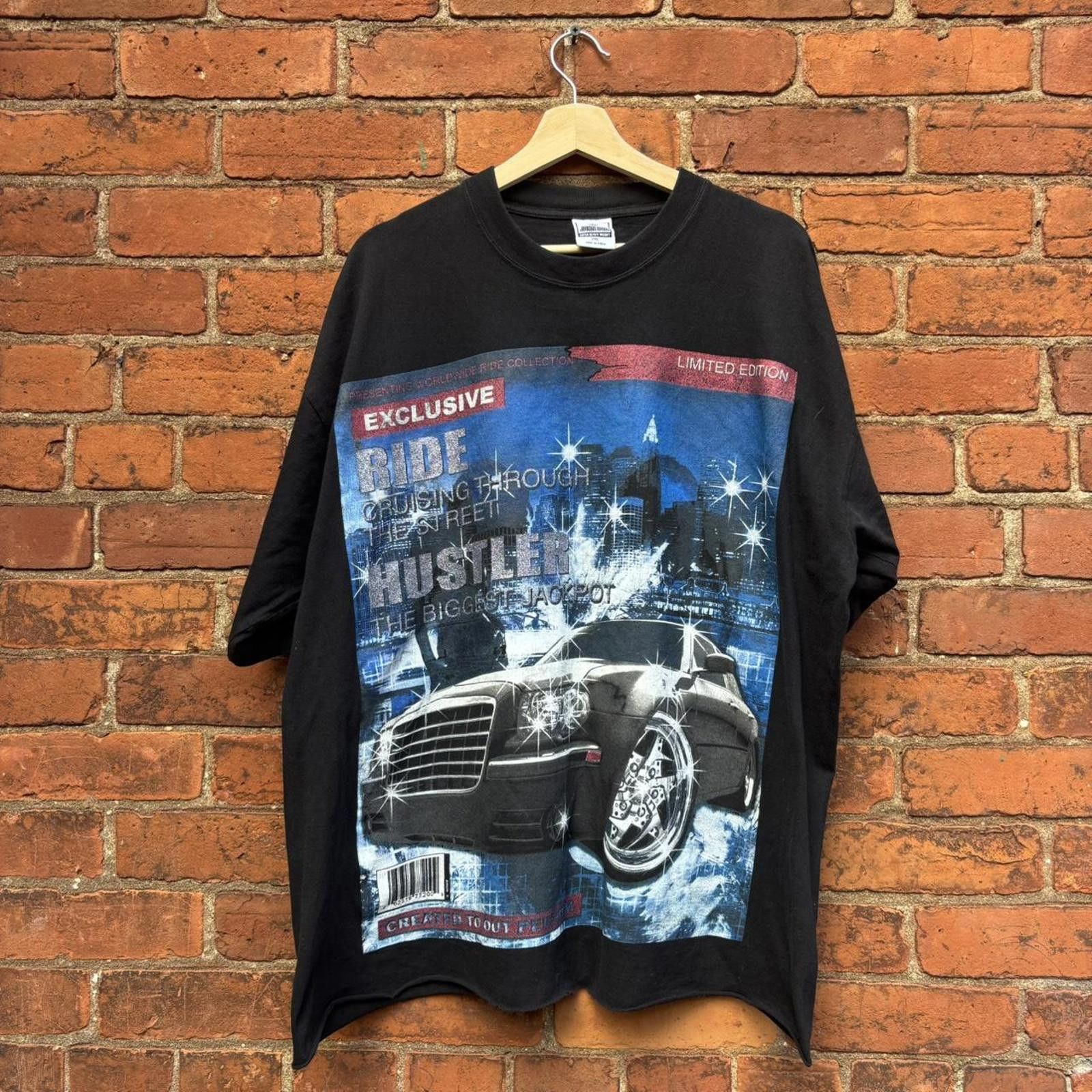 Other gangster big print car cropped t shirt y2k Size US XXL / EU 58 / 5 - 1 Thumbnail