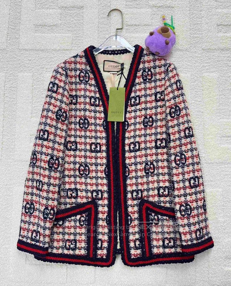 Gucci Gucci Coarse tweed GG old flower full logo small fragrant Size XS / US 0-2 / IT 36-38 - 1 Thumbnail