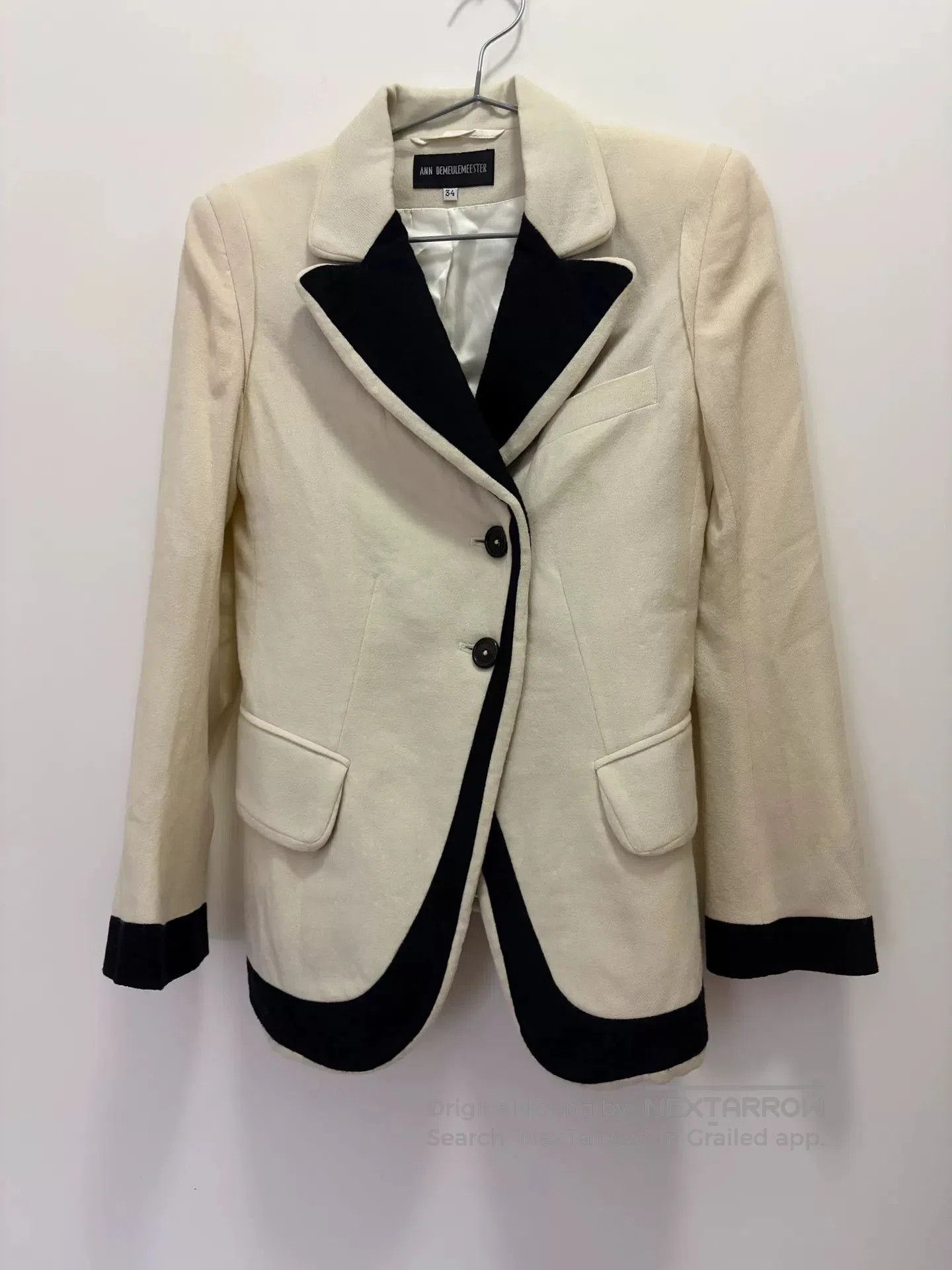 Ann Demeulemeester Ann Demeulemeester 07AW Wool Colorblock Blazer. Size XXS / US 00 / IT 34 - 1 Thumbnail