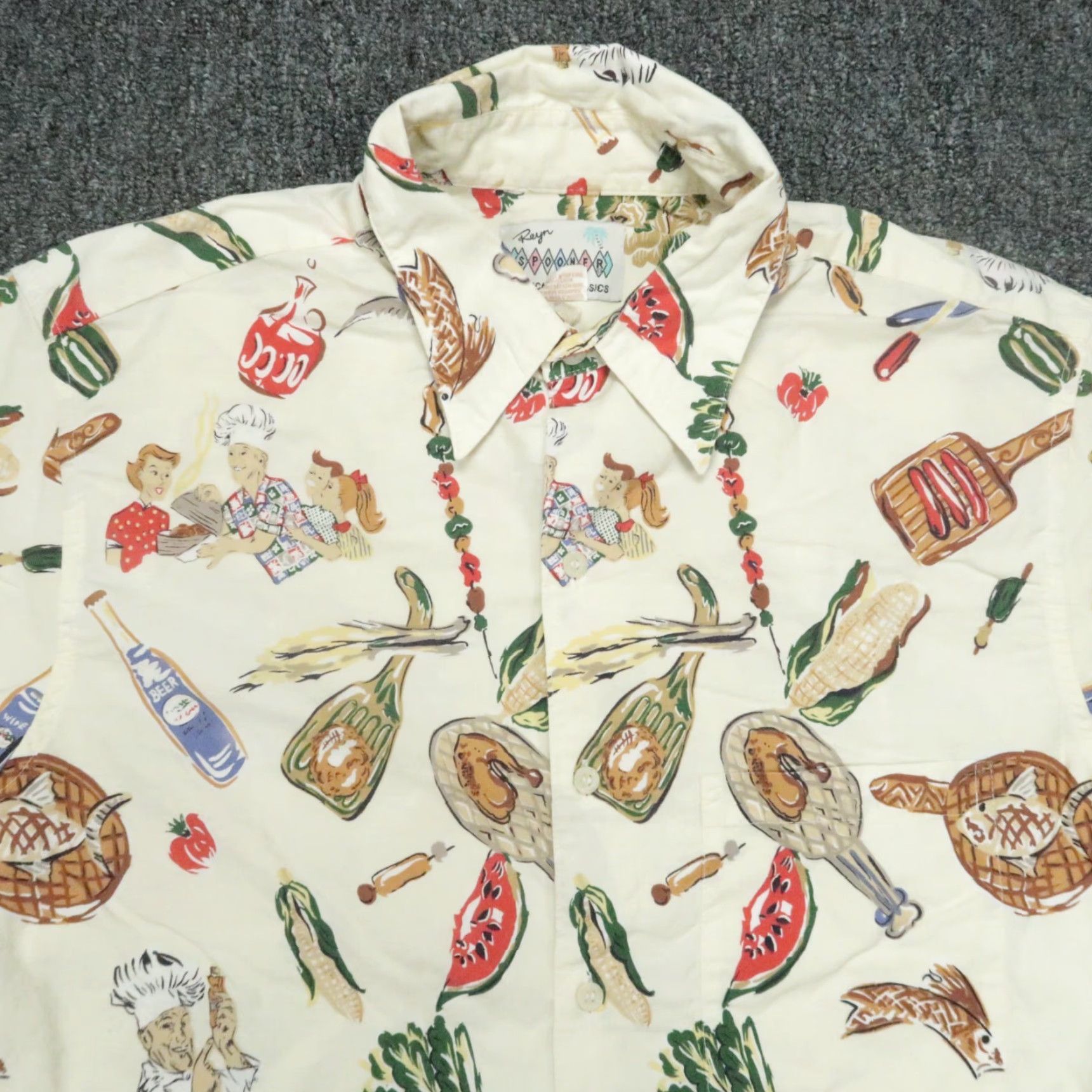 Reyn Spooner Reyn Spooner Shirt Mens Medium Beige Geometric Hawaiian Camp Short Sleeve Size US M / EU 48-50 / 2 - 2 Thumbnail
