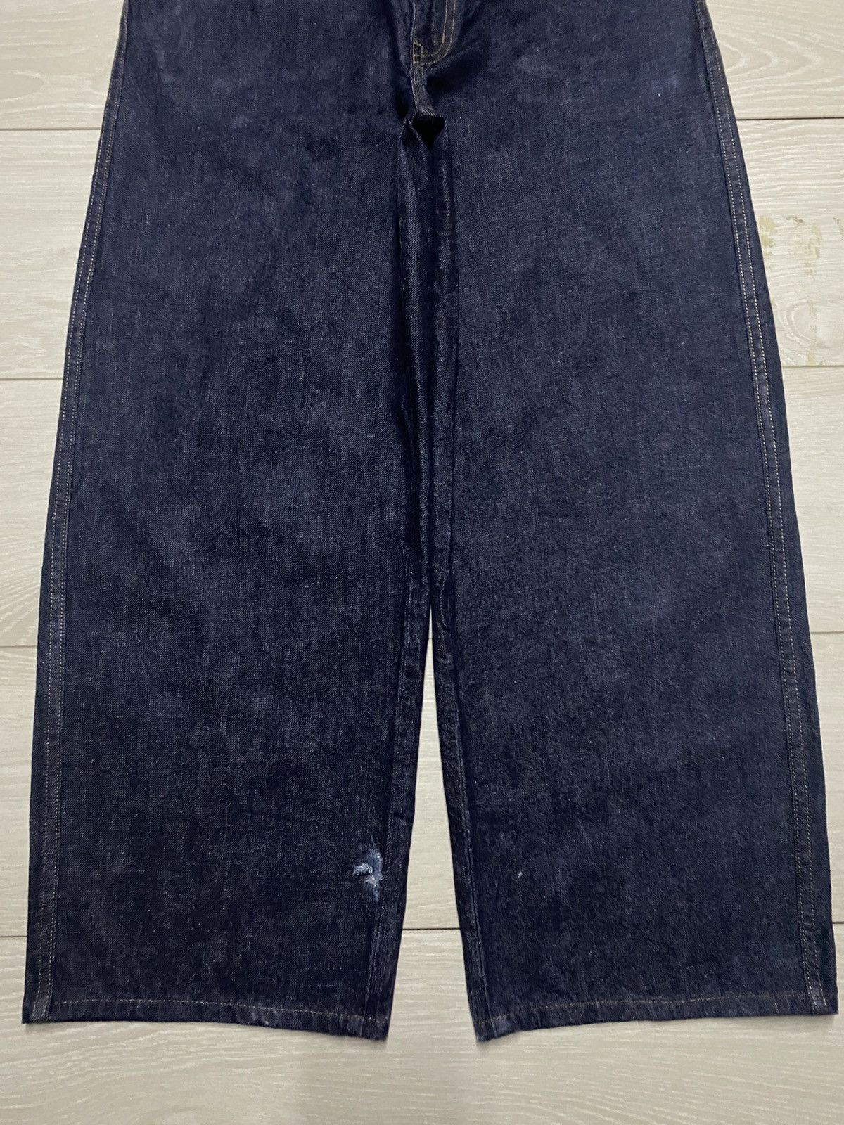 Christophe Lemaire Vintage Uniqlo Navy Blue Baggy Jeans Size US 27 - 5 Thumbnail