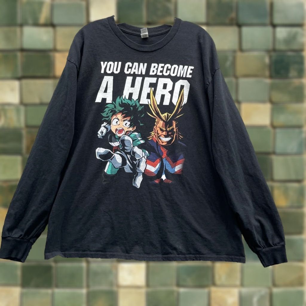 Gildan VINTAGE My Hero Academia Sweatshirt XL Izuku Midoriya All Might Japanese Anime Comic 90s Size US XL / EU 56 / 4 - 1 Thumbnail