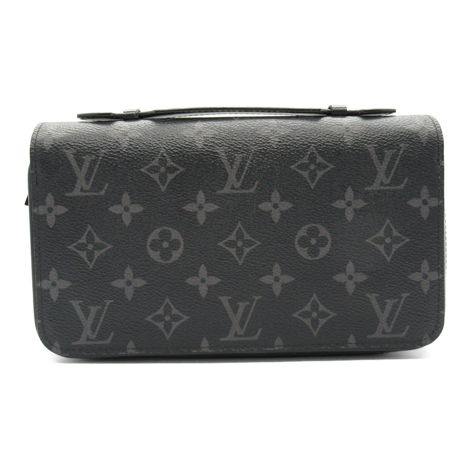 Louis Vuitton Louis Vuitton Zippy Xl Round Long Wallet Zipper Coated Canvas Monogram Eclipse Black Size ONE SIZE - 1 Thumbnail