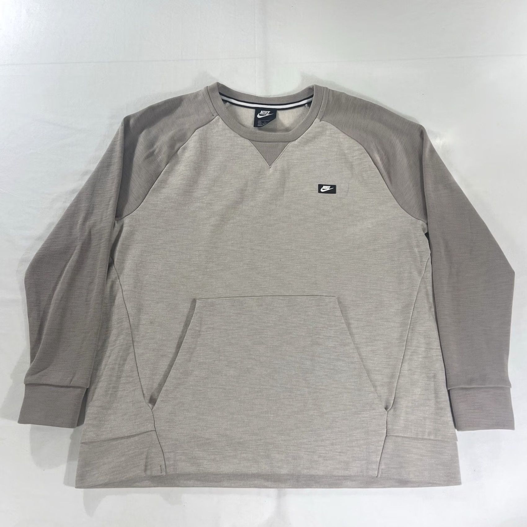 Nike Nike Men's XL Sweatshirt Nike Sportswear Crewneck Pullover Beige Desert Sand Heather/Pumice 928465-008 Size US XL / EU 56 / 4 - 2 Thumbnail