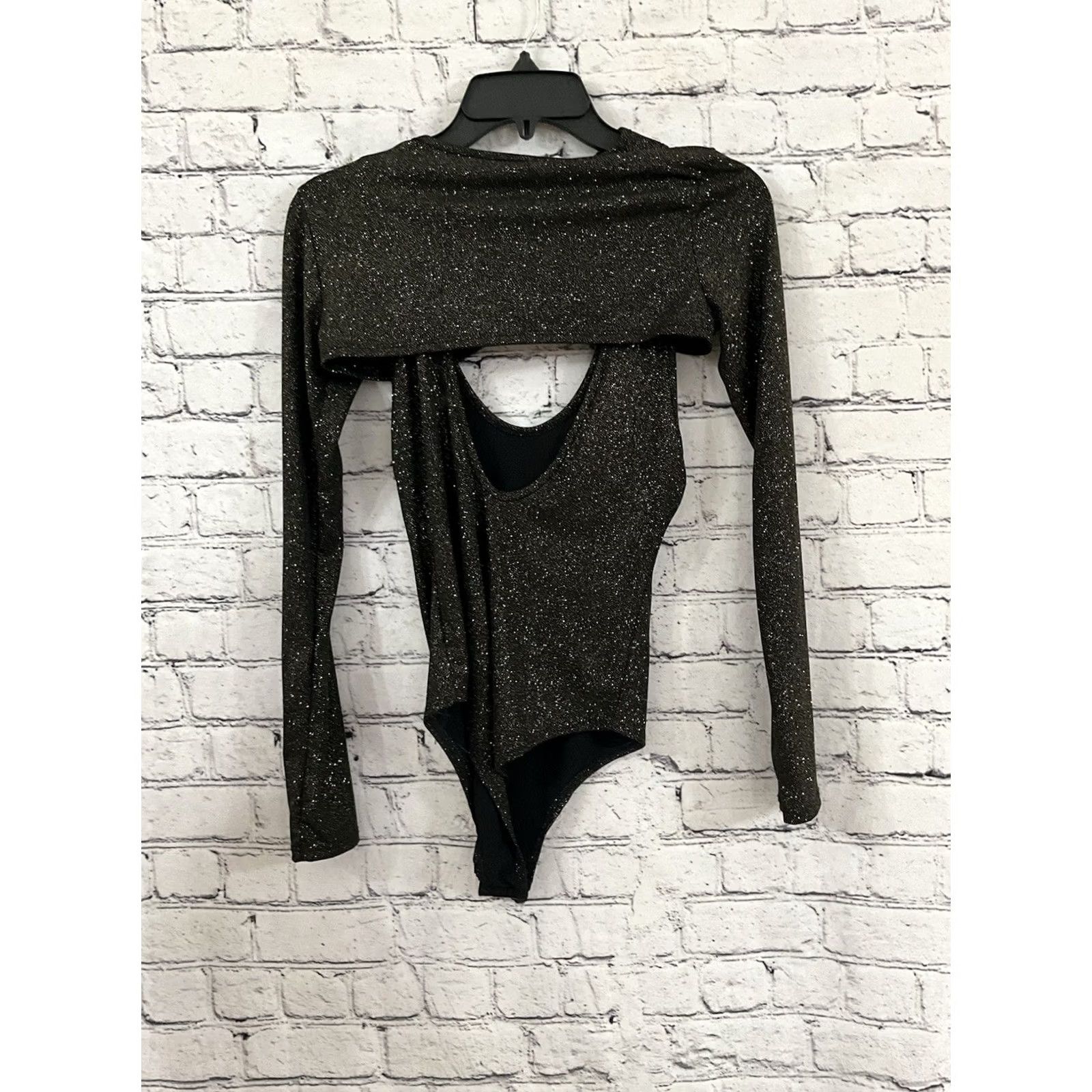 Vintage Day G Glitter Womens Long Sleeve Bodysuit Black S Vintage No Size S / US 4 / IT 40 - 2 Thumbnail