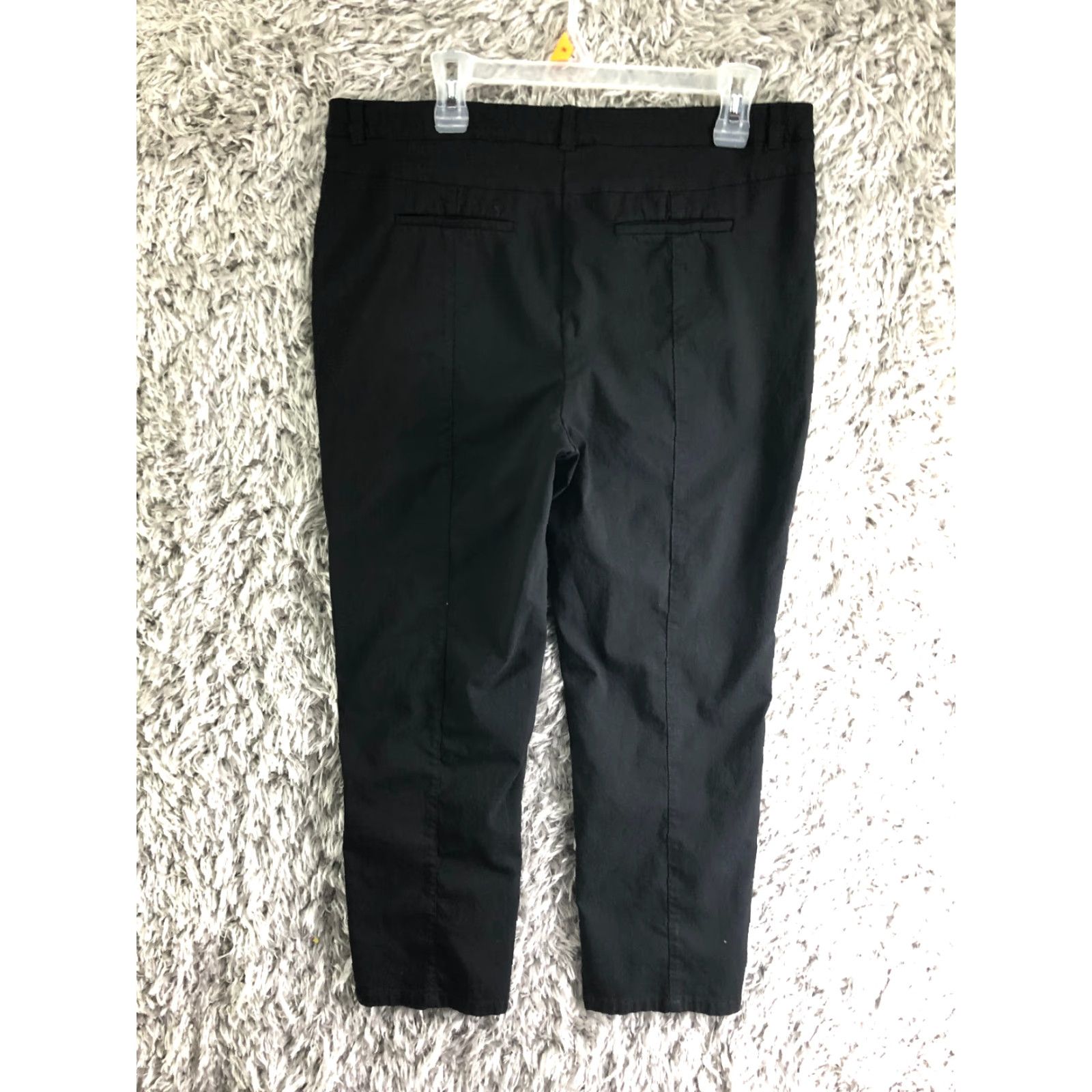 Vintage Style&co Womens Plus Size 18 Black Rayon Pants Stretch Cropped Mid Rise Straight Leg Front Flat Front Casual Mens Womens Boys Girls Size 40" / US 18 - 5 Thumbnail