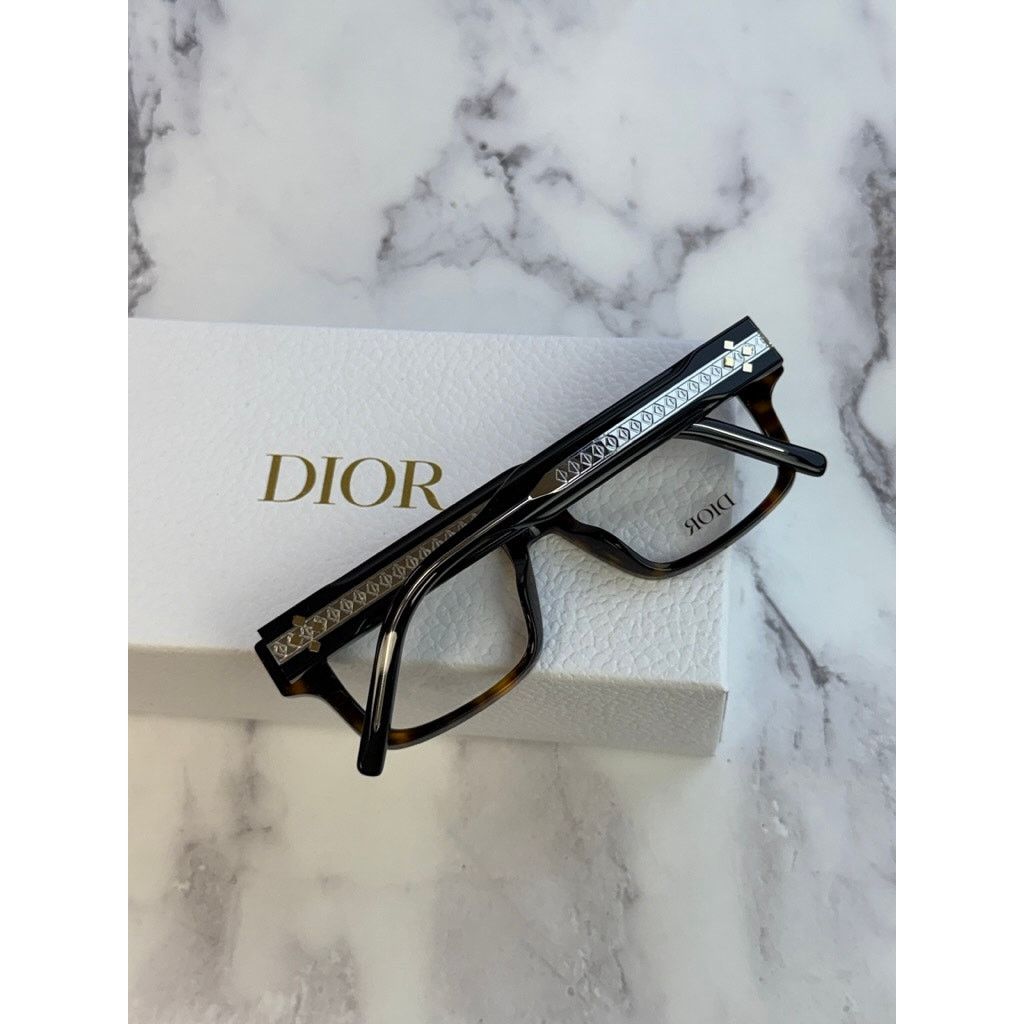 Dior NEW Dior CDDiamondO S3I Eyeglasses Frames in Havana Brown Size ONE SIZE - 3 Thumbnail