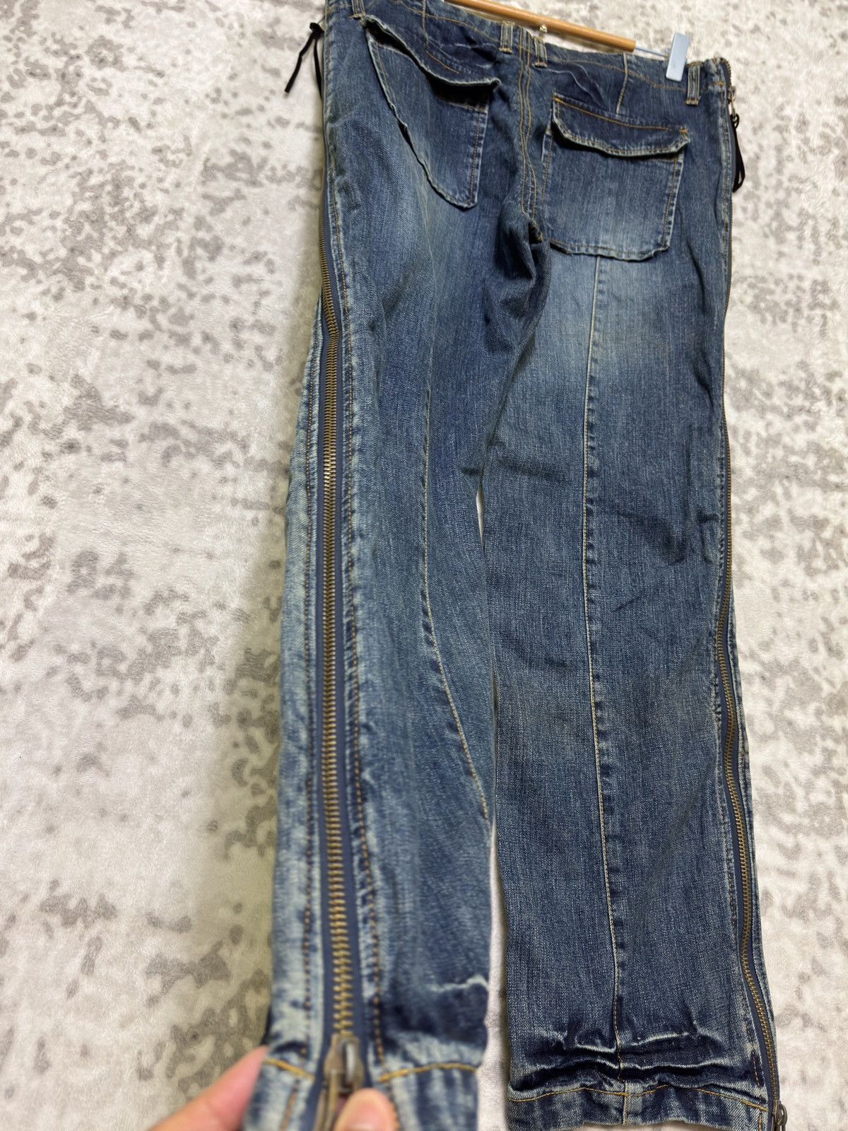 Japanese Brand Purete Equipment Zip Detail Denim Y2K Adjustable Straight Size US 34 / EU 50 - 14 Thumbnail