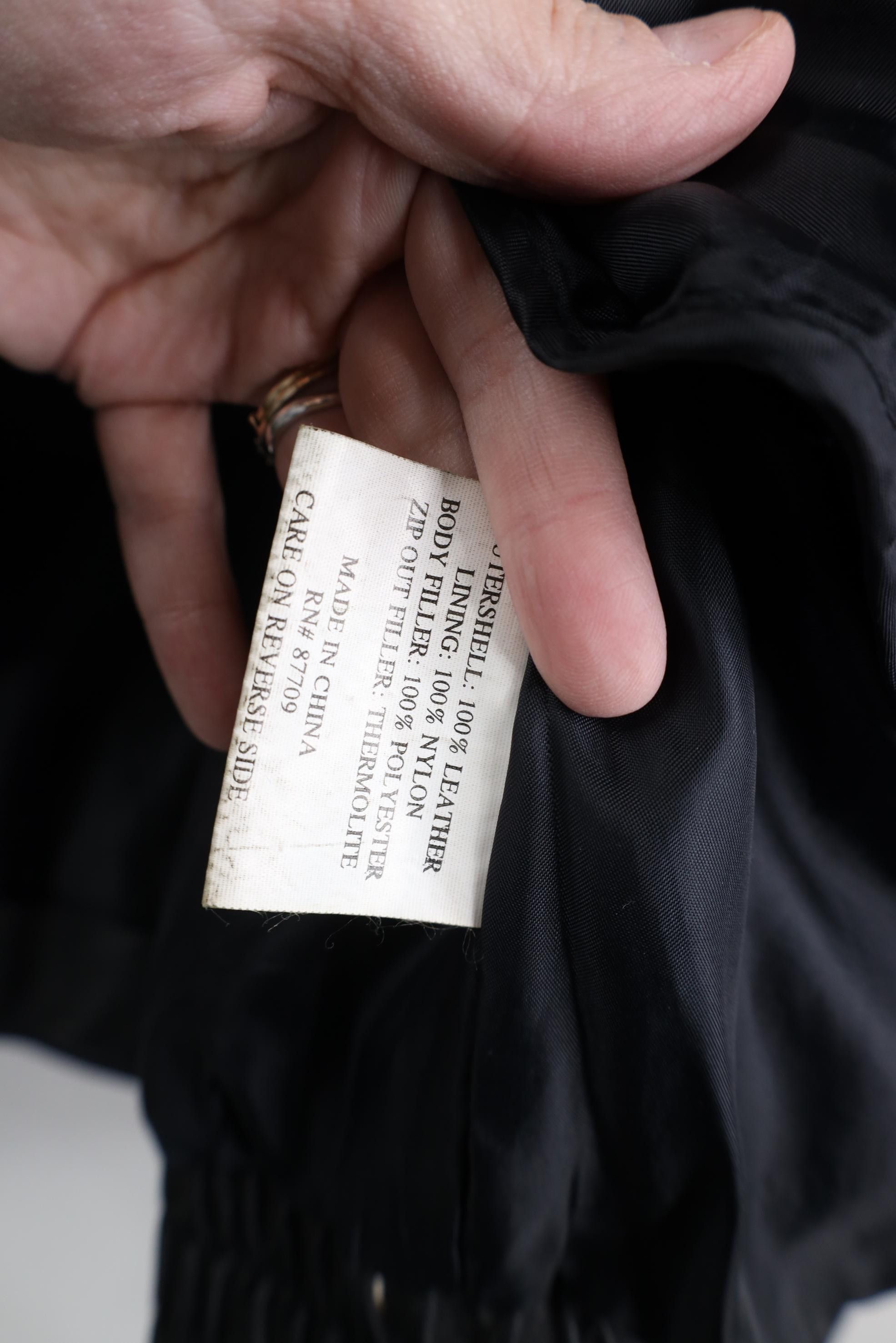 Vintage Vintage 90s Streetwear Lined Leather Flight Bomber Jacket Size L / US 10 / IT 46 - 16 Thumbnail