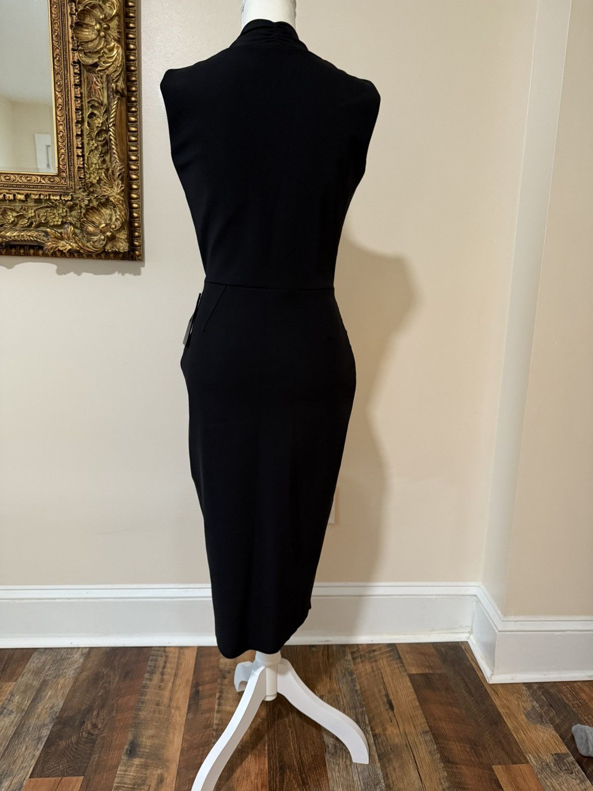 Chiara Boni Chiara Boni Elegant Black Midi Dress Size M / US 6-8 / IT 42-44 - 6 Thumbnail