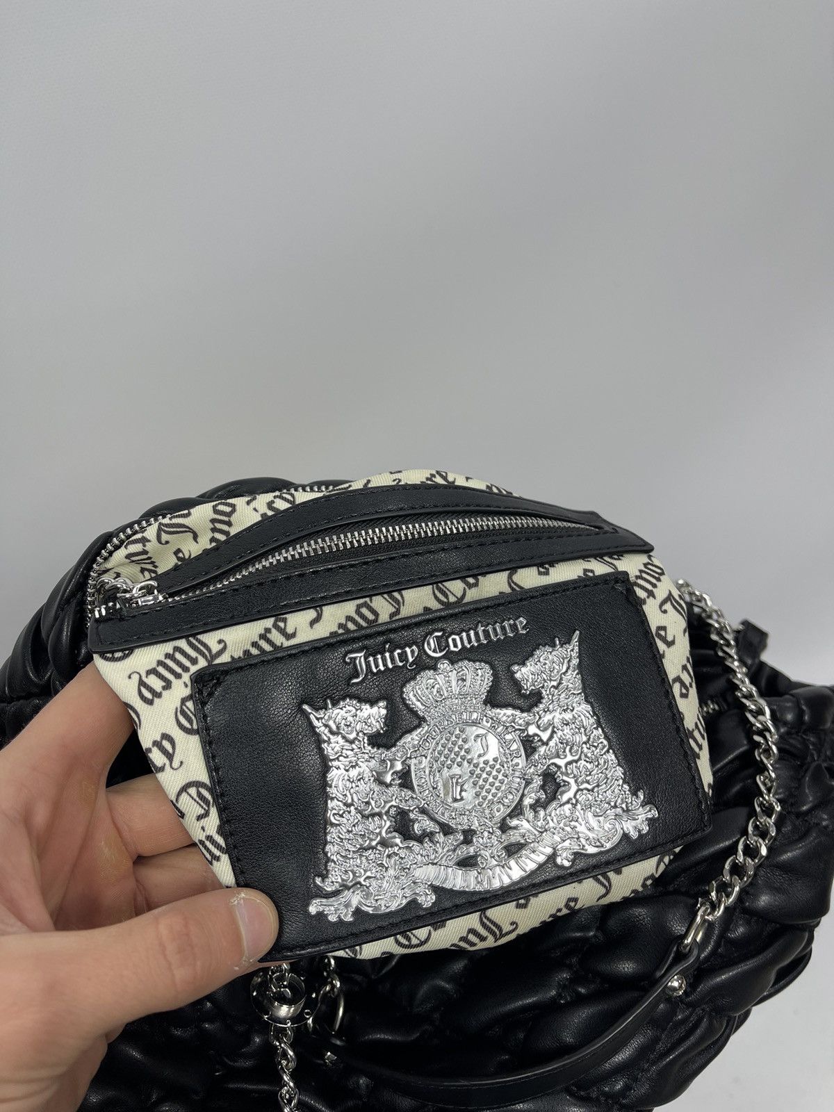 Juicy Couture Juicy Couture Isabelle Large Handbag Reversible 2 In 1 Black Size ONE SIZE - 7 Thumbnail