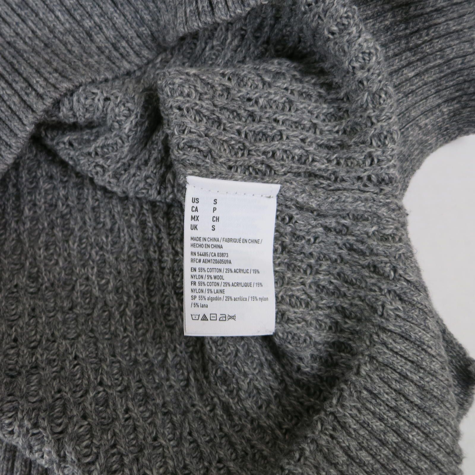 American Eagle Outfitters Women's Small American Eagle Outfitters Gray V-Neck Sweater Size S / US 4 / IT 40 - 7 Thumbnail