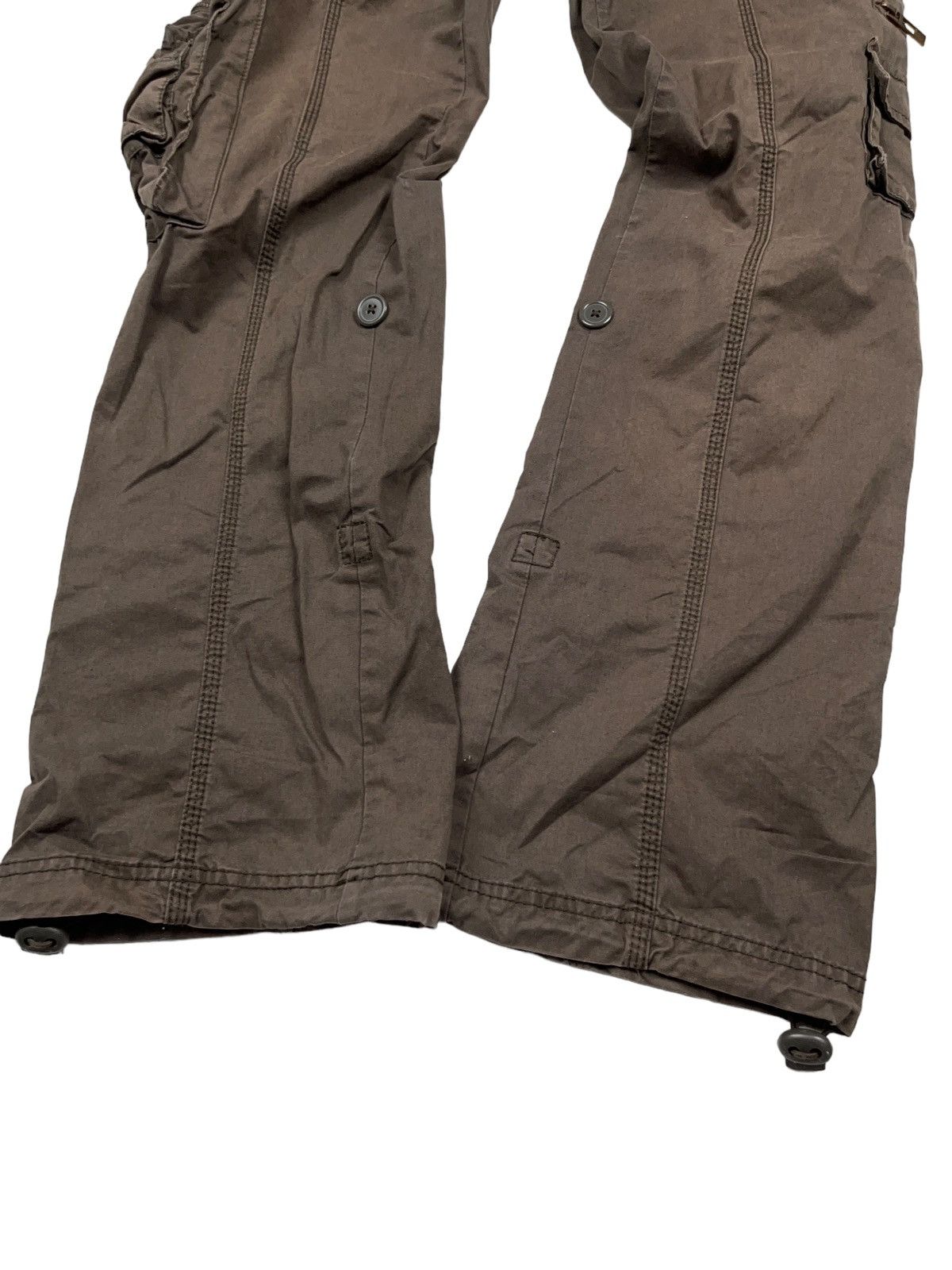 Japanese Brand Vintage y2k Brown Cargo Pants 3d Pockets Japanese Size 26" / US 2 / IT 38 - 4 Thumbnail