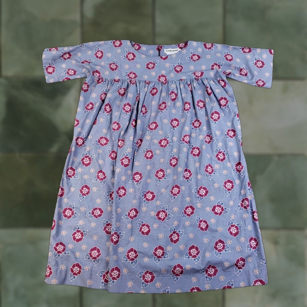 Anthropologie Carleen Dress XS Womens Blue Floral Shift USA Anthropologie Boho Short Sleeve Size 26" / US 2 / IT 38 - 1 Thumbnail