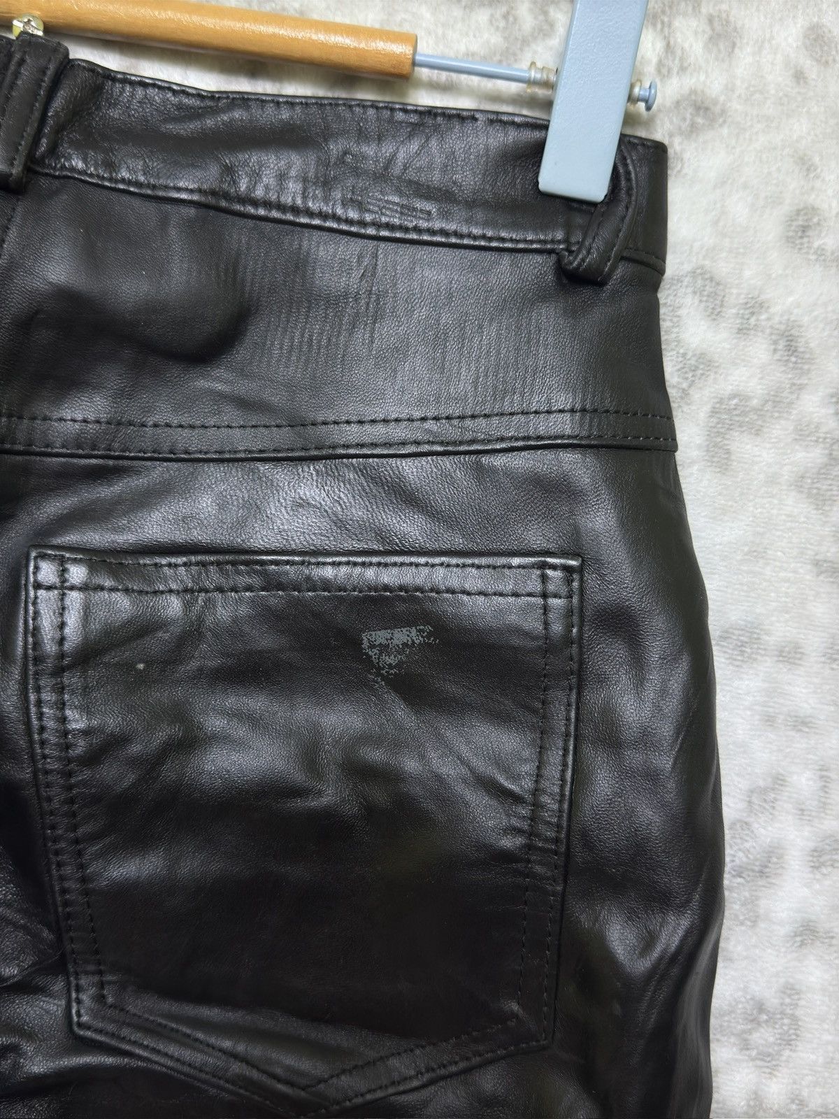 Japanese Brand Rigel Created by Miwa Sheepskin Leather Pants Y2K Archive Size US 26 / EU 42 - 11 Thumbnail