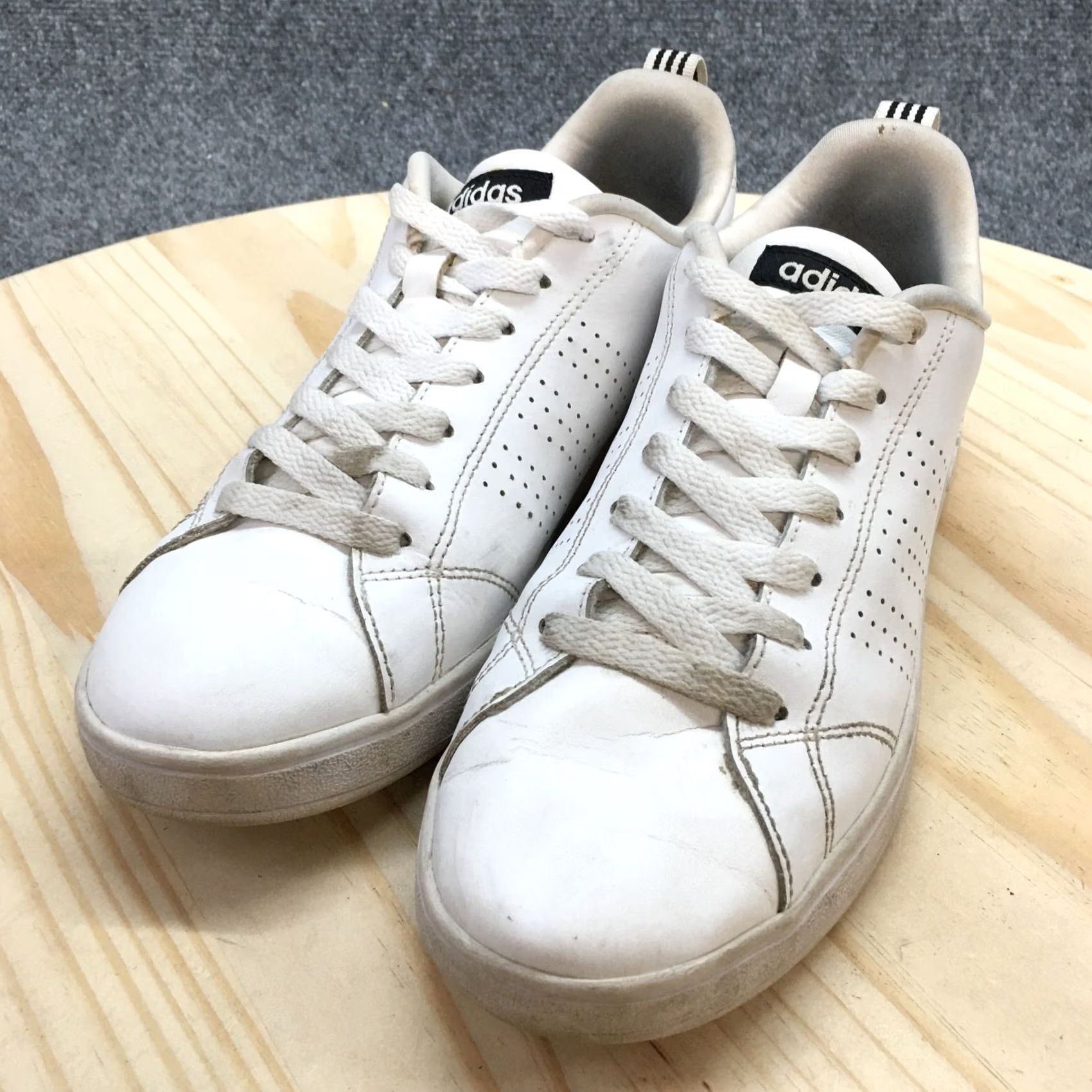Adidas Adidas Sneaker Womens 8 White Neo Cloudfoam Advantage Lace Up Leather F99091 Size US 8 / IT 38 - 4 Thumbnail