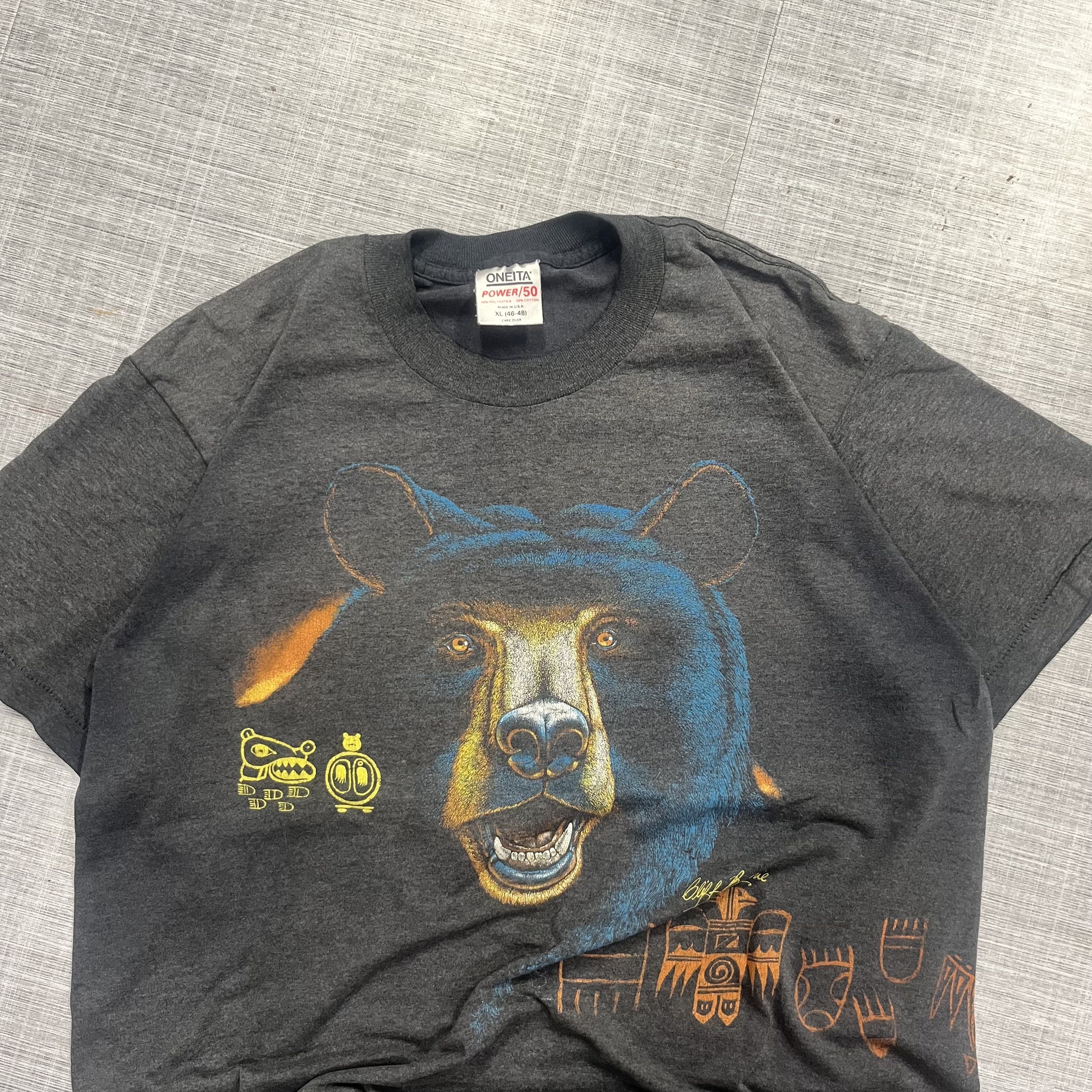 JNCO × Vintage Crazy VTG 90s Faded Bear Wrap around Graphic Tee Size US XL / EU 56 / 4 - 2 Thumbnail