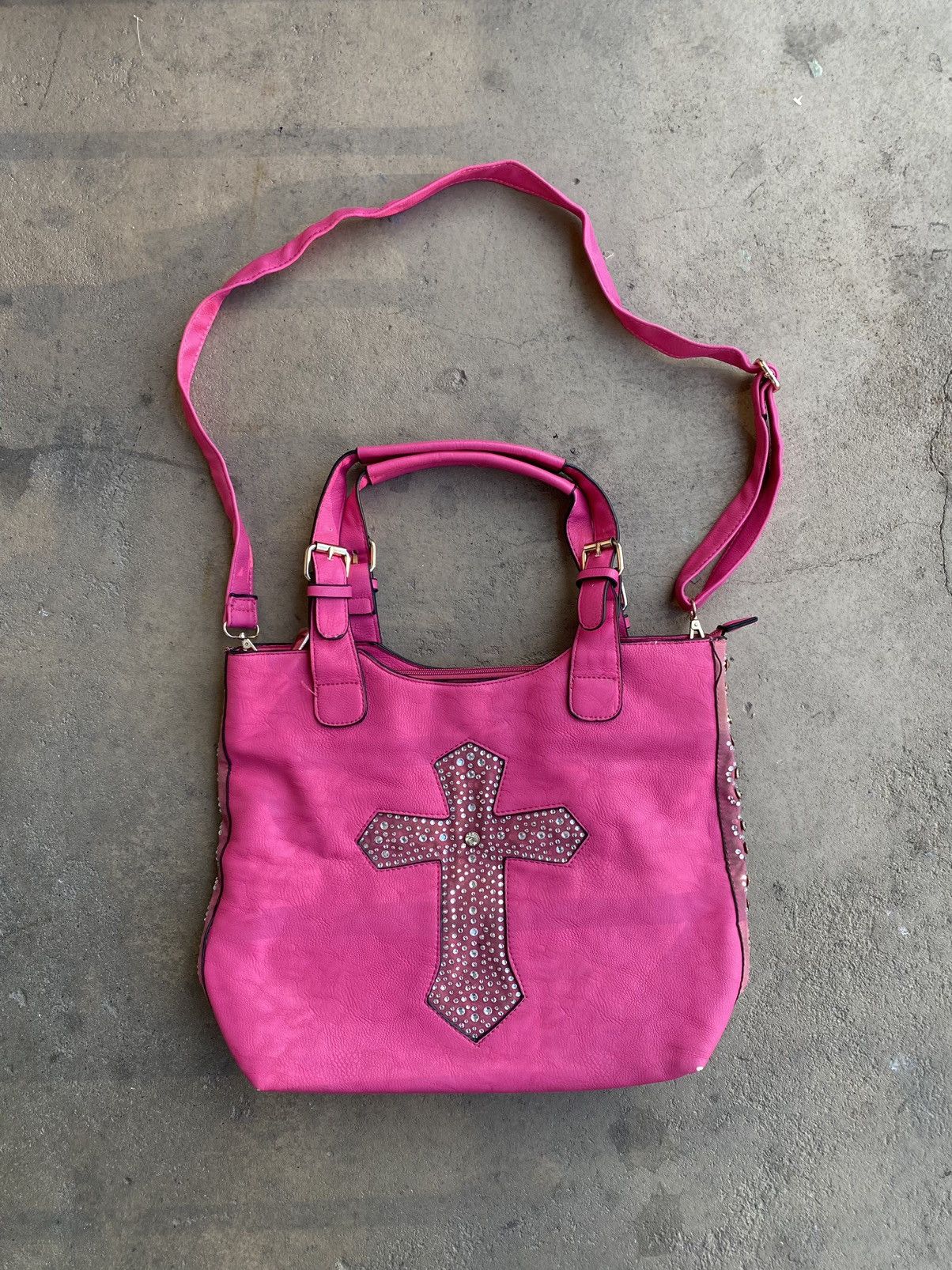 Hysteric Glamour archive leather pink bag punk alternative rap cross logo y2k Size ONE SIZE - 1 Thumbnail