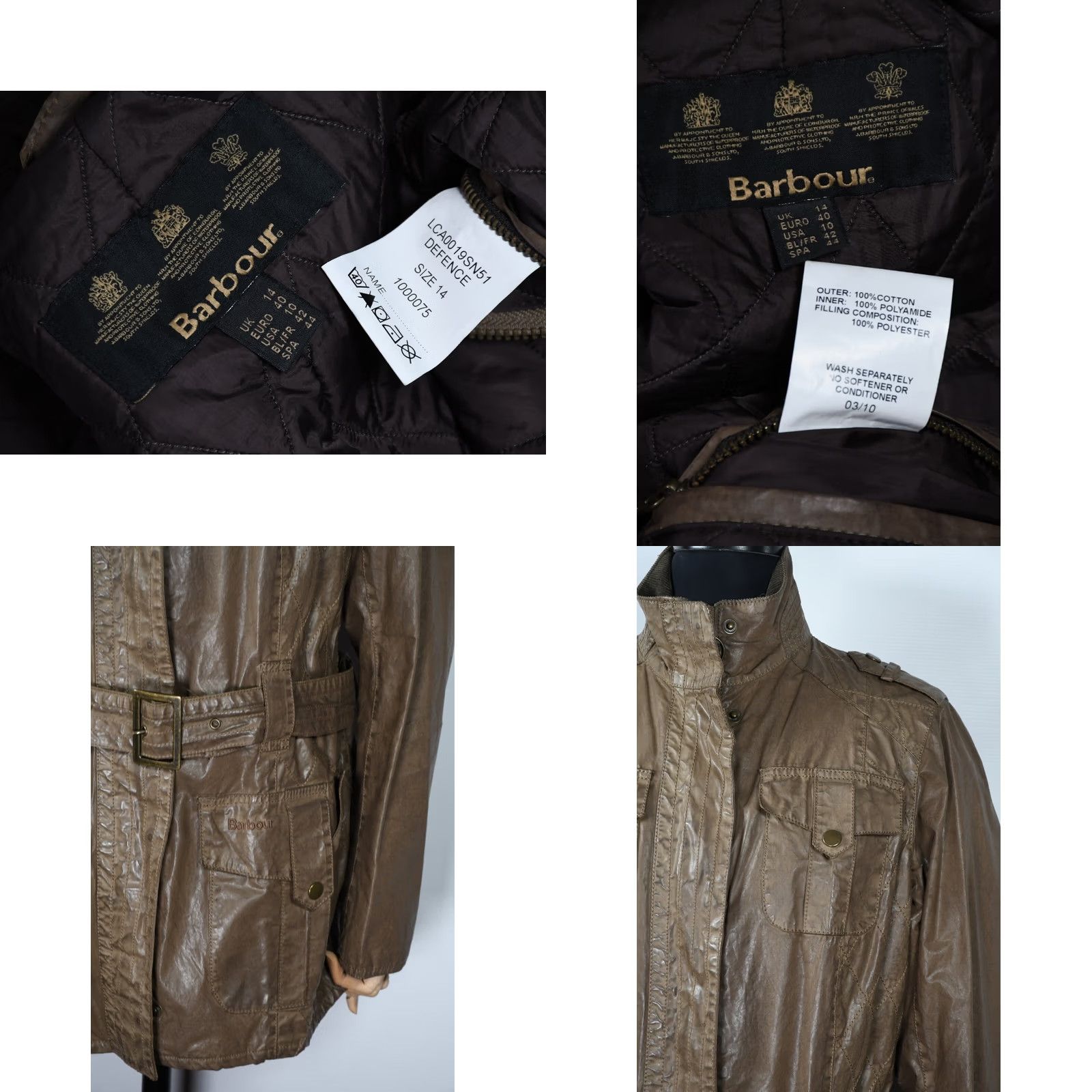 Barbour Barbour Defence Women’s Coat Jacket US 10 Barbour Defence Jacket Women’s Casual | Barbour Defence Coat | Brown #10 Mens? Size L / US 10 / IT 46 - 8 Thumbnail