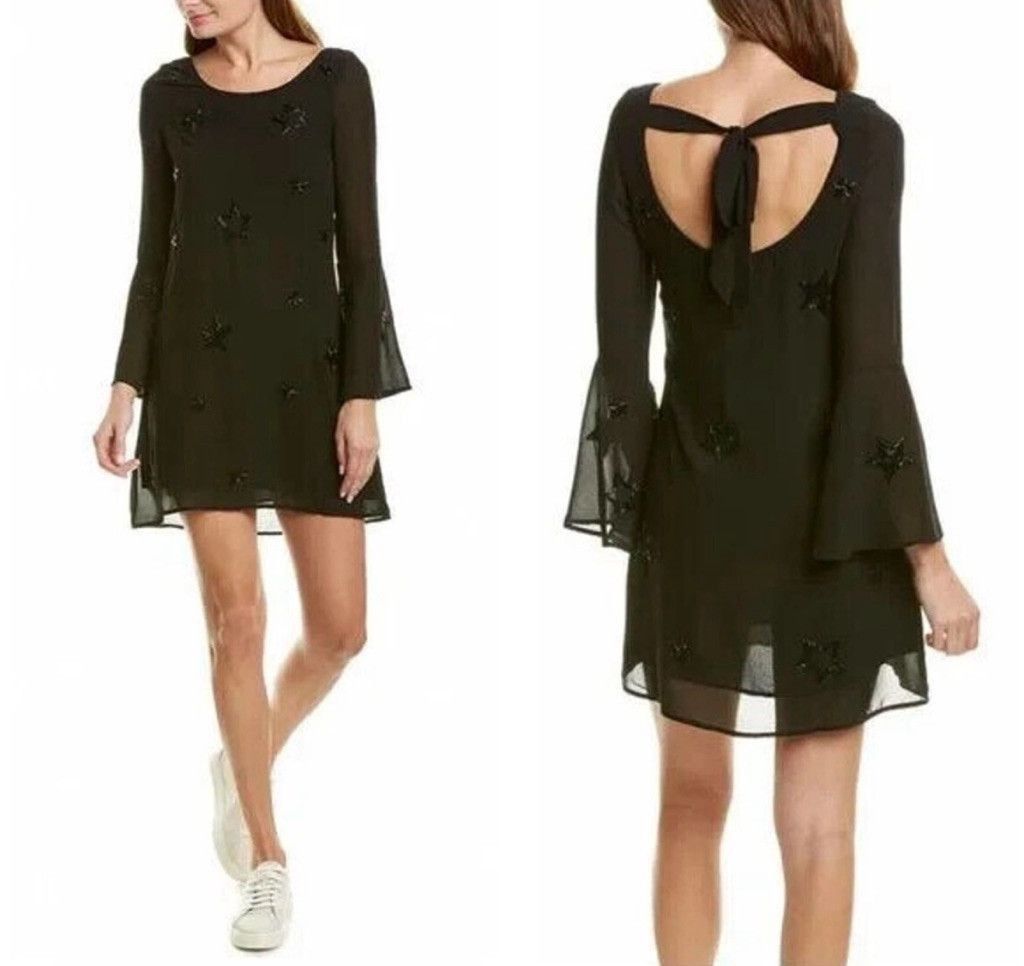 Chaser Brand Chaser Brand mini chiffon Black beaded dress M Size M / US 6-8 / IT 42-44 - 1 Thumbnail