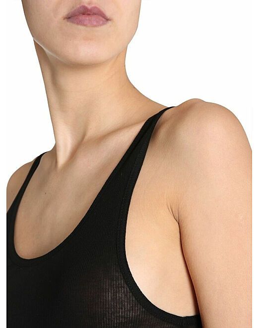 Saint Laurent Paris o1b1hav110525 504959 Tank Top in Jersey in Black Size S / US 4 / IT 40 - 4 Thumbnail
