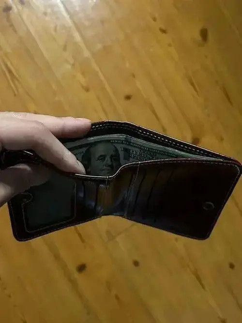 Japanese Brand Y2K Leather Cross Wallet (burgundy) Size ONE SIZE - 6 Thumbnail