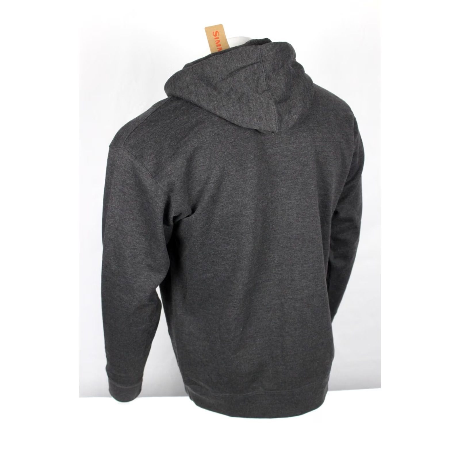 Vintage Simms Fishing Men's Hoodie Rods & Stripes Hoody M Medium Charcoal Heather Gray Size US M / EU 48-50 / 2 - 2 Thumbnail