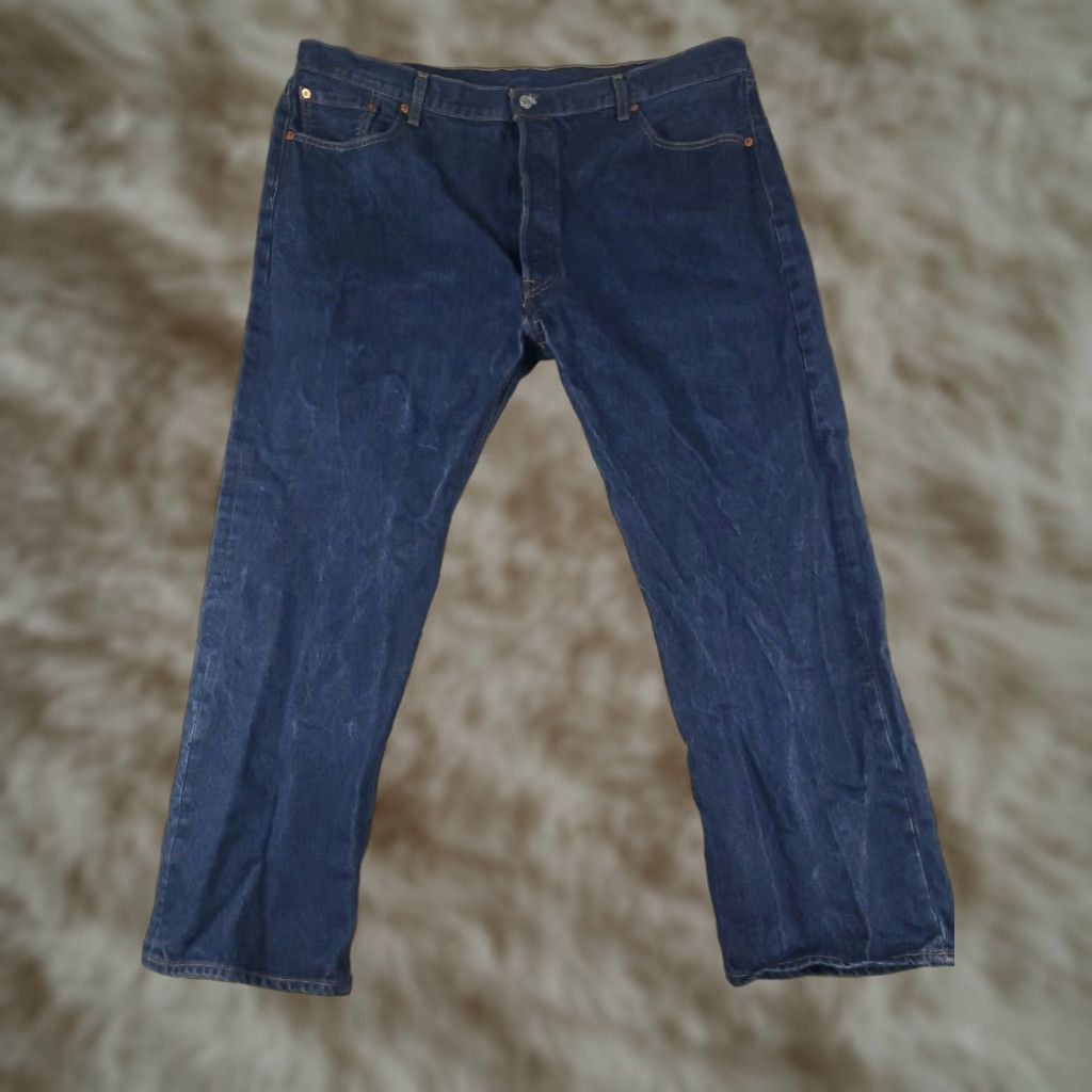 Levi's Levis 501 Blue Straight Leg Jeans Mens 44x30 Cotton Regular Fit Size US 44 / EU 60 - 1 Thumbnail