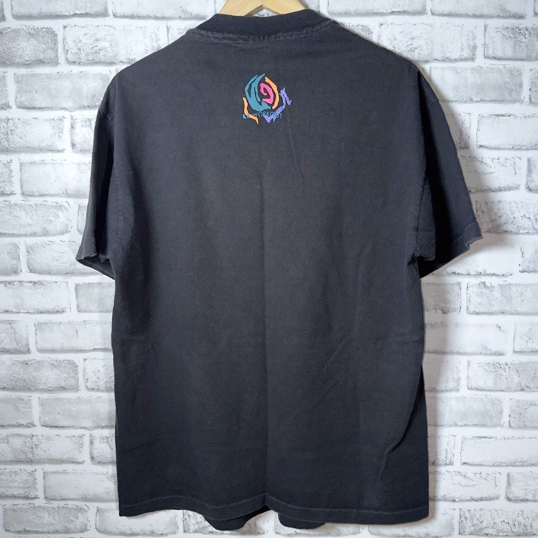 Anvil VINTAGE Anvil LA Workout Graphic Tee Black Adult XL USA Mens Size US XL / EU 56 / 4 - 5 Thumbnail