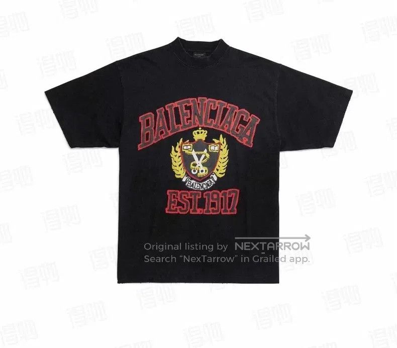 Other Balenciaga Logo Letter Pattern Print Round Neck Short Slee Size US XS / EU 42 / 0 - 1 Thumbnail