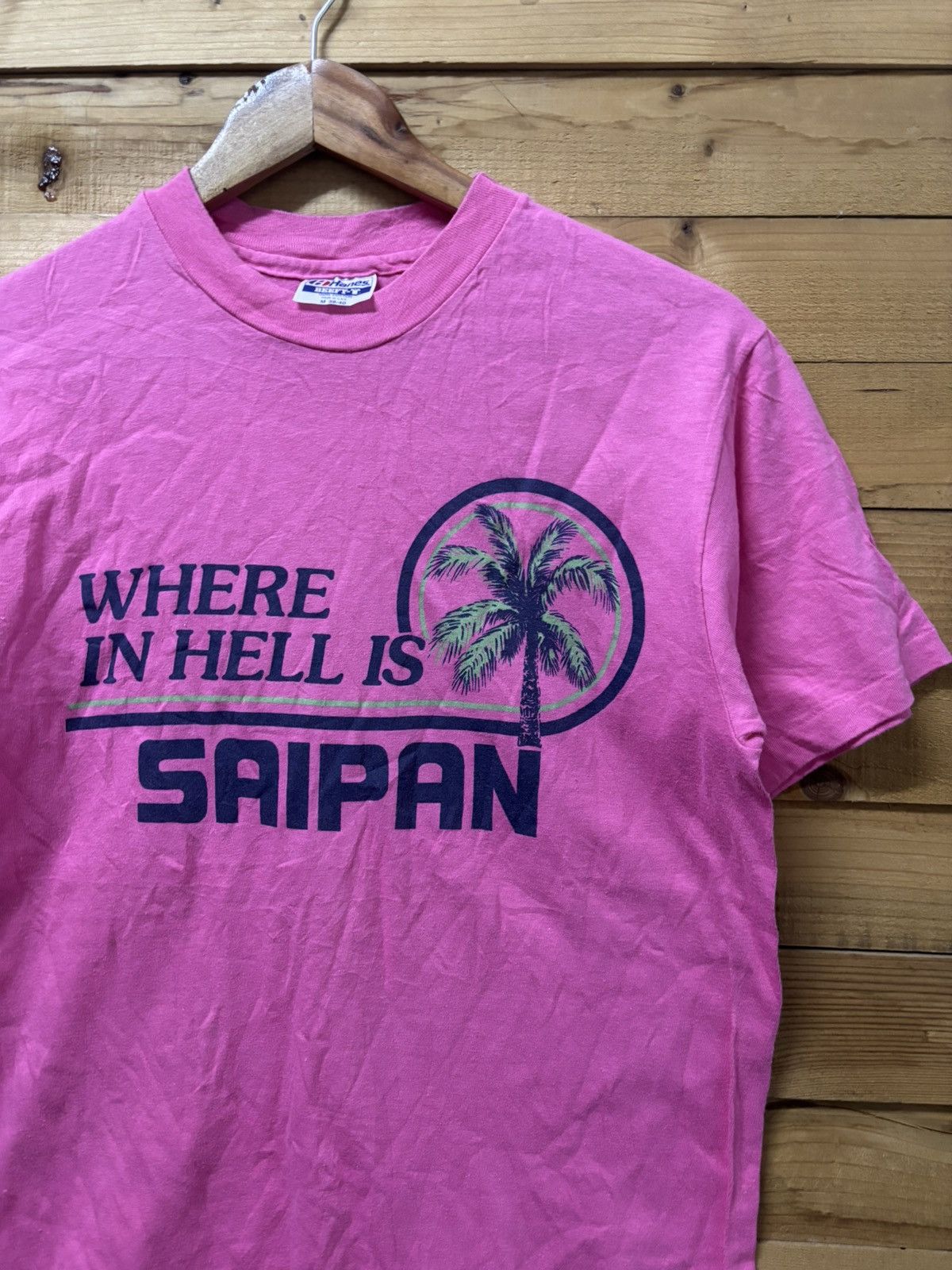 Vintage Vintage hawaii where in hell is saipan tshirt Size US M / EU 48-50 / 2 - 3 Thumbnail