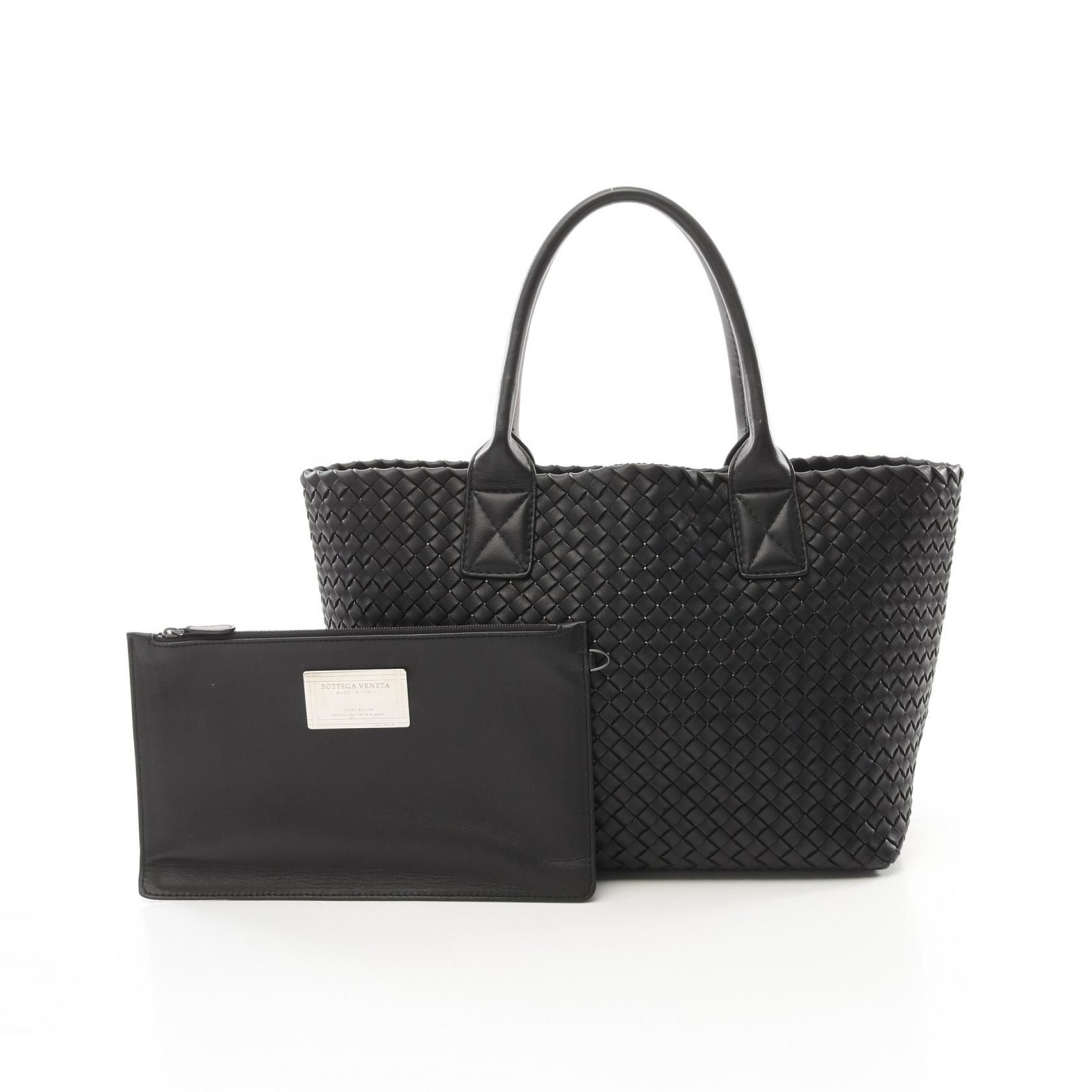 Bottega Veneta Bottega Veneta Leather Caba Pm Tote Bag 141498 Leather Tote Bag 141498 in Black, Women's